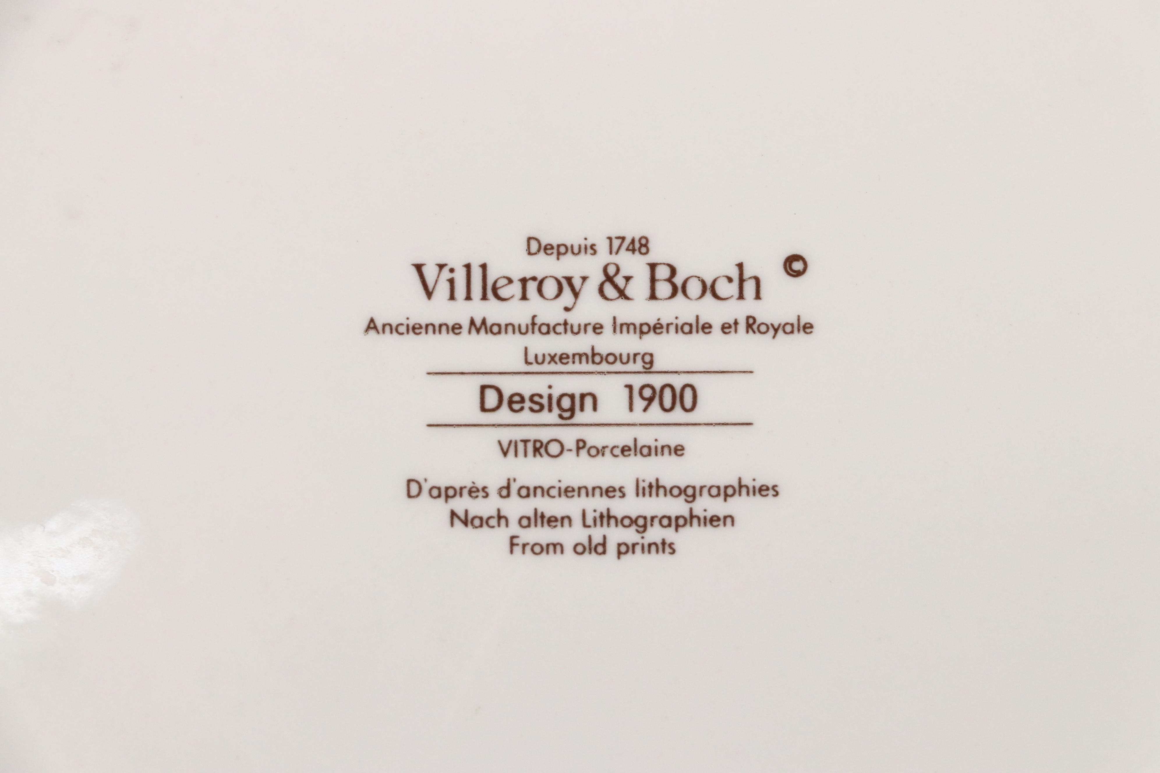 Villeroy & Boch "Design 1900" Porcelain Mugs and Salad Plates