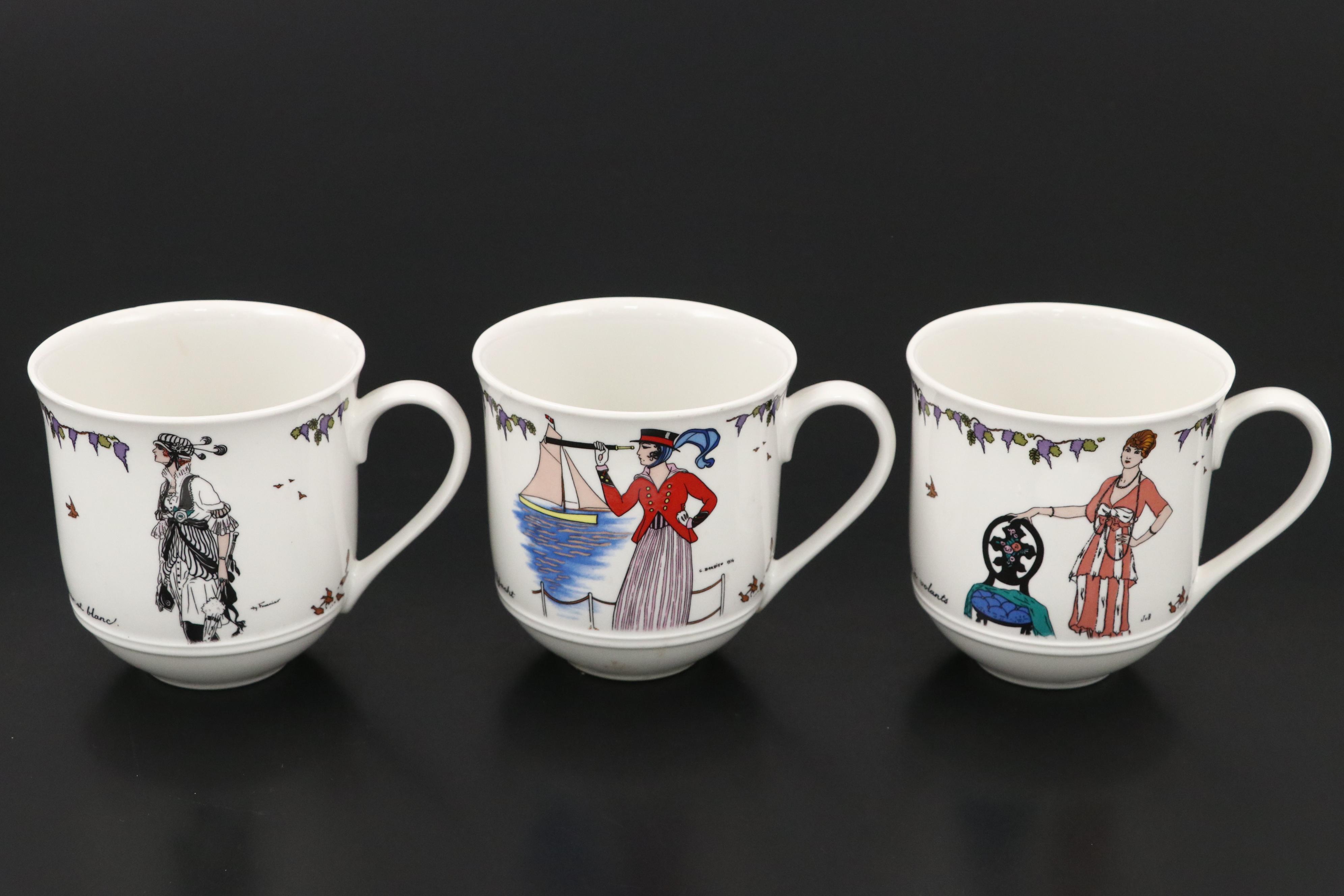 Villeroy & Boch "Design 1900" Porcelain Mugs and Salad Plates