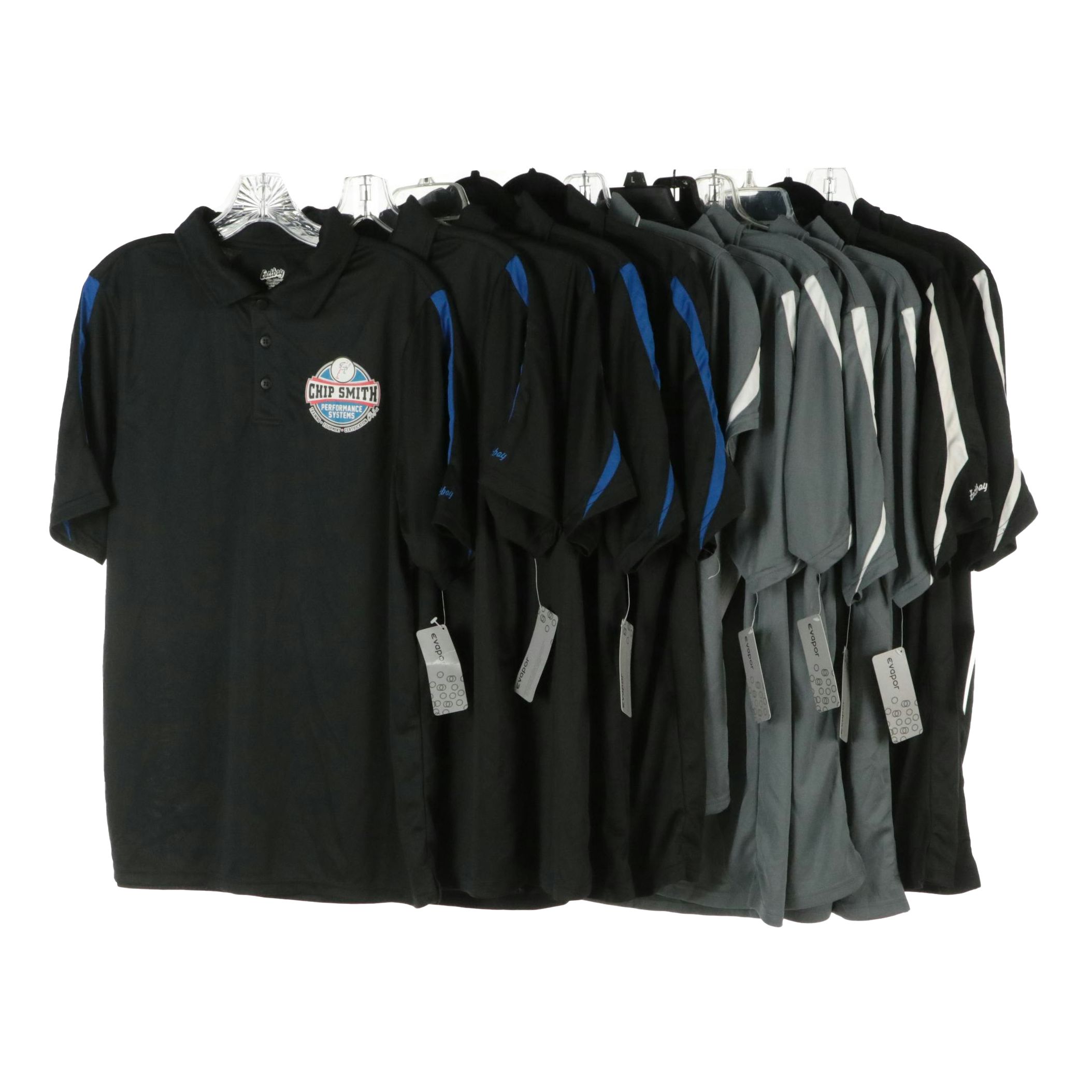 Men's Eastbay Chip Smith Performance Systems Logo Polo Shirts with Tags