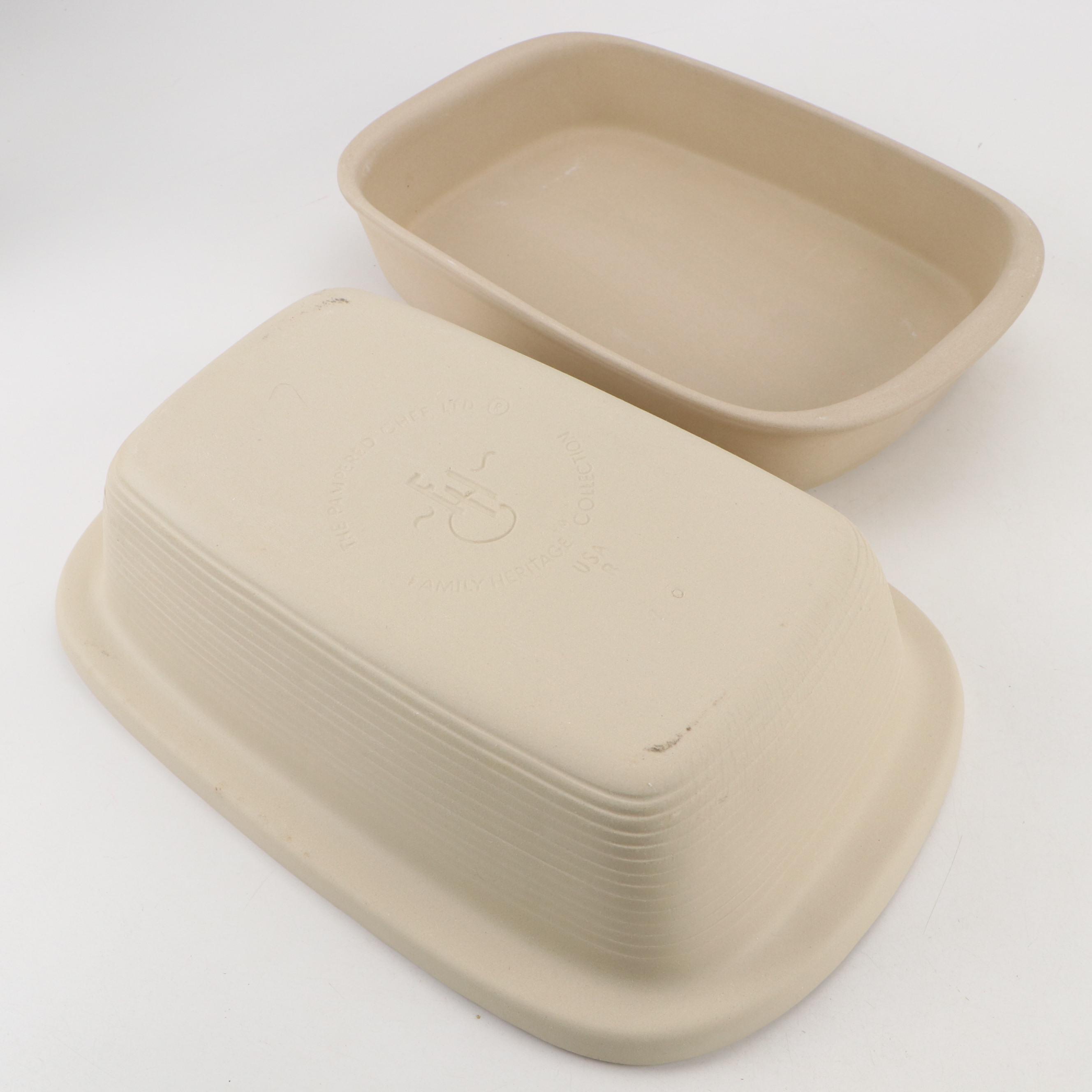 Pampered Chef Stoneware Bakers, Gingerbread House Kit and Quiche Pan