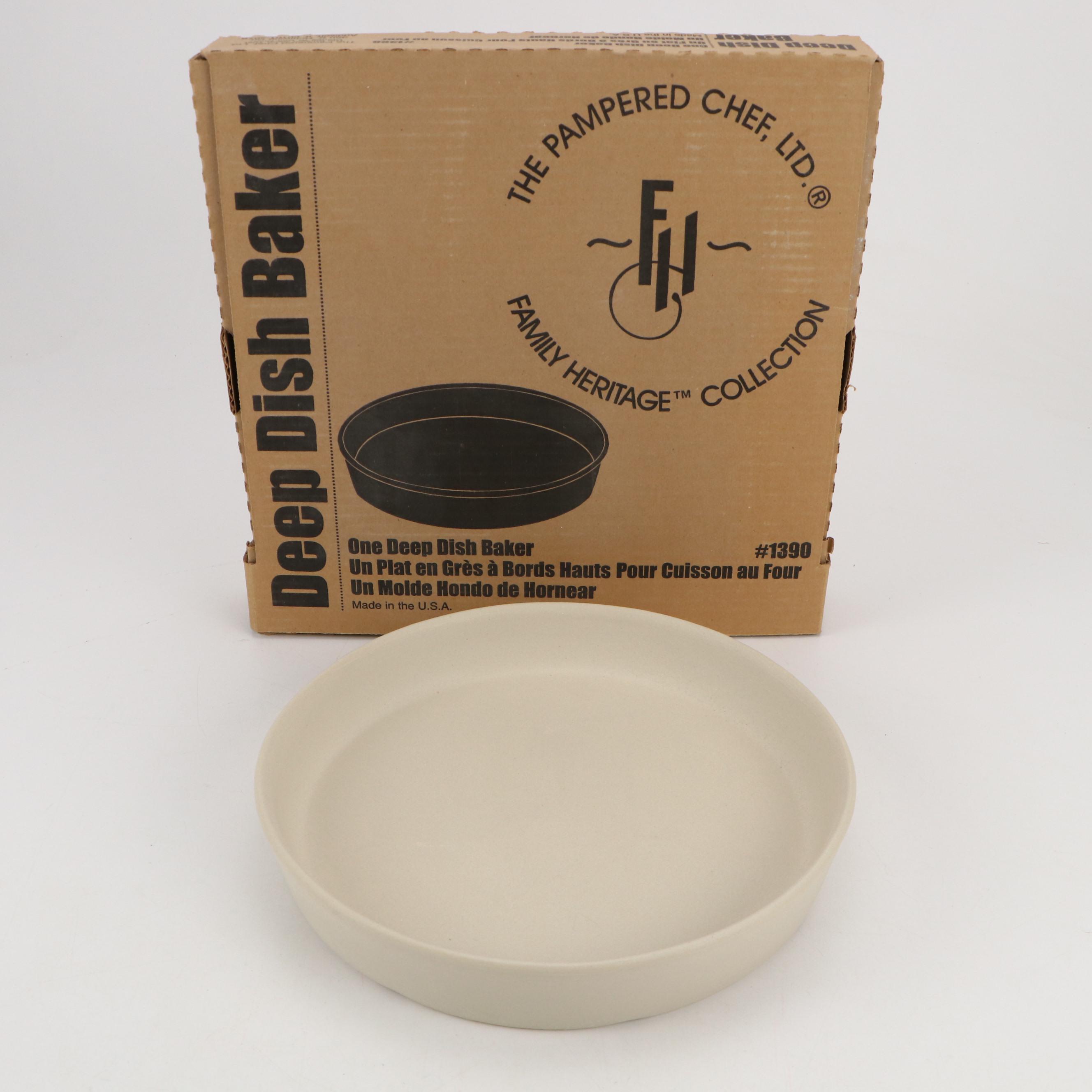 Pampered Chef Stoneware Bakers, Gingerbread House Kit and Quiche Pan