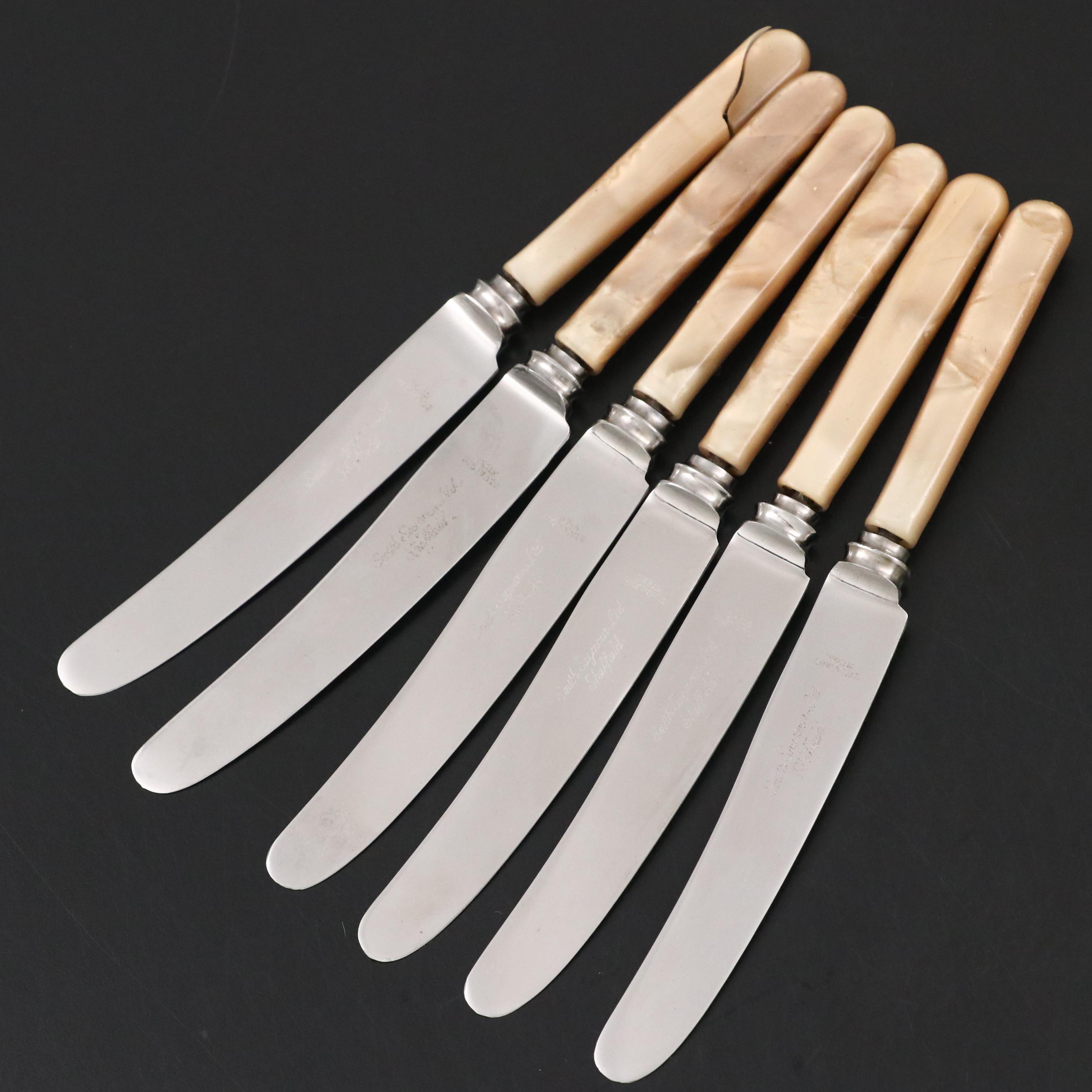 Smith Seymour Ltd Stainless Steel Celluloid Handled Knives