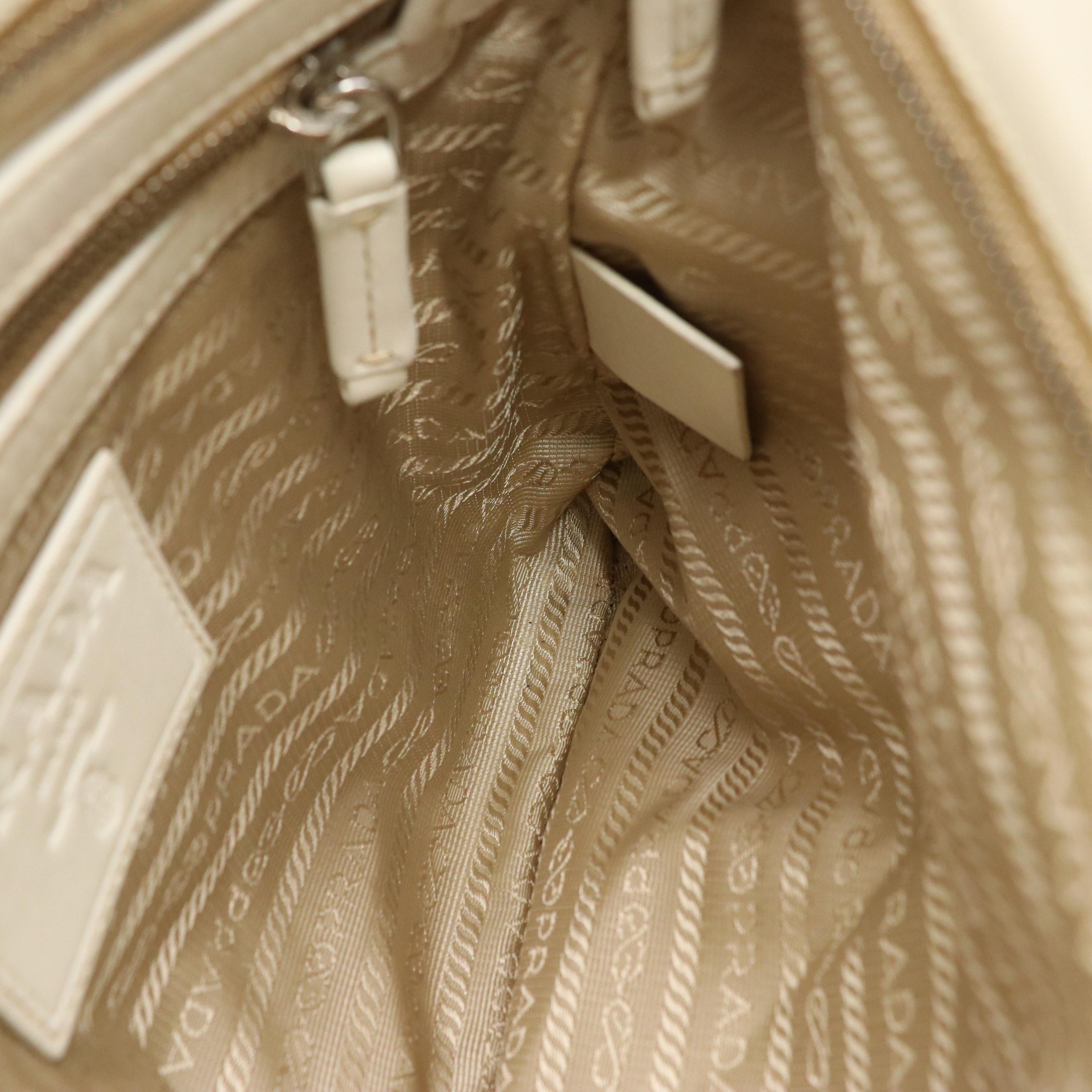 Prada Canapa Logo Canvas and Leather Crossbody Bag