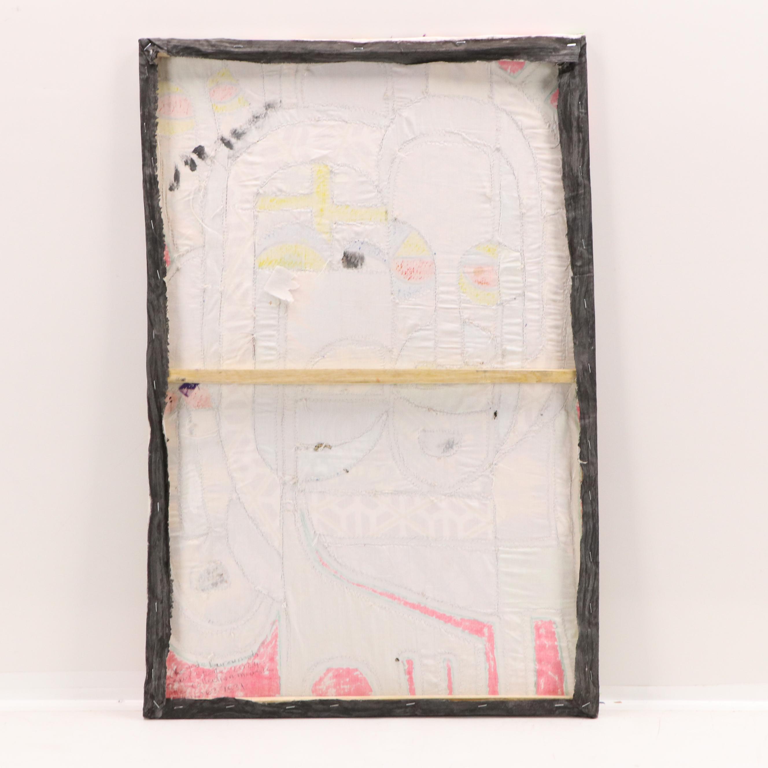 Kayode Buraimoh Stylized Mixed Media Collage Portrait "Collection Marsk," 2024