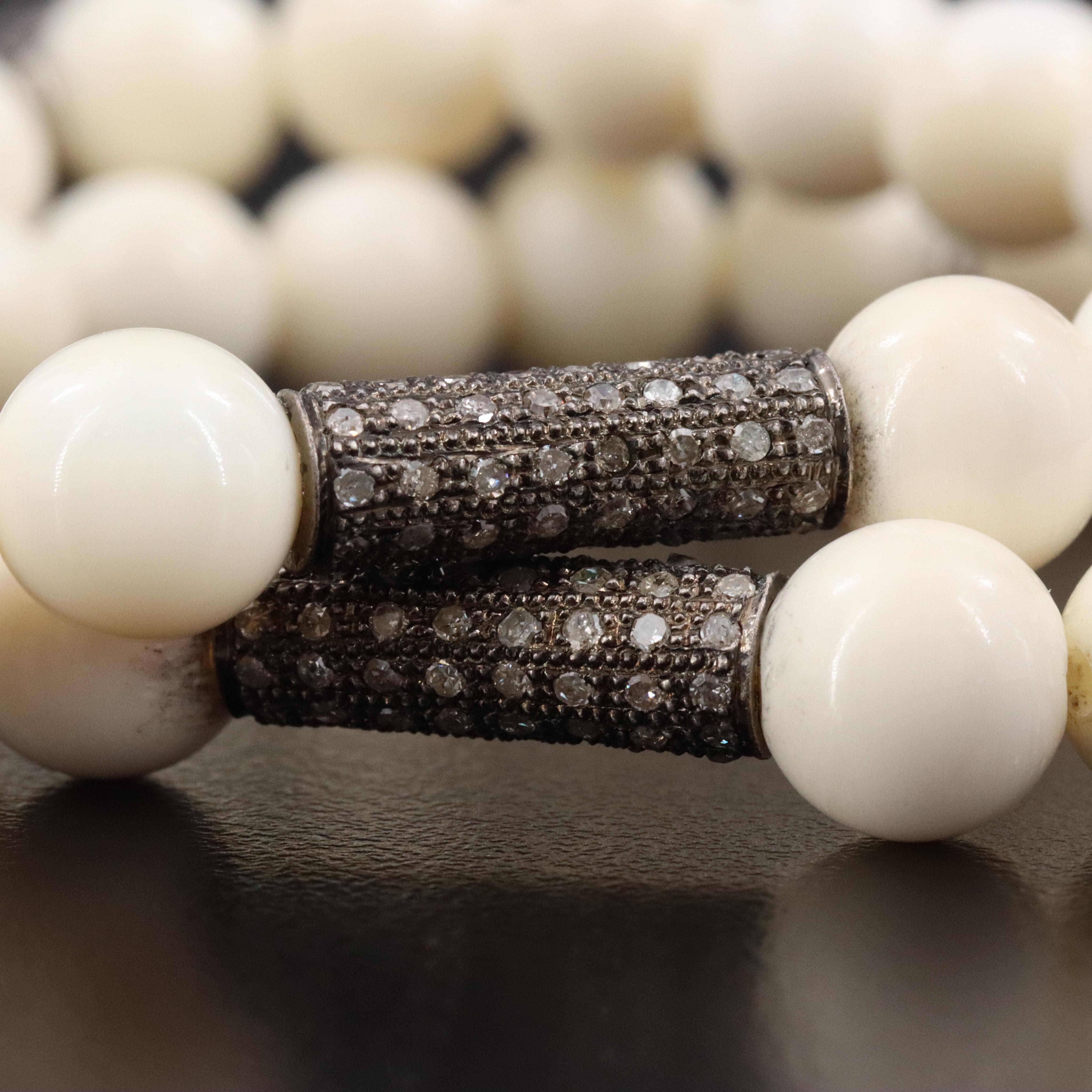 Sheryl Lowe Shell and Diamond Bracelets