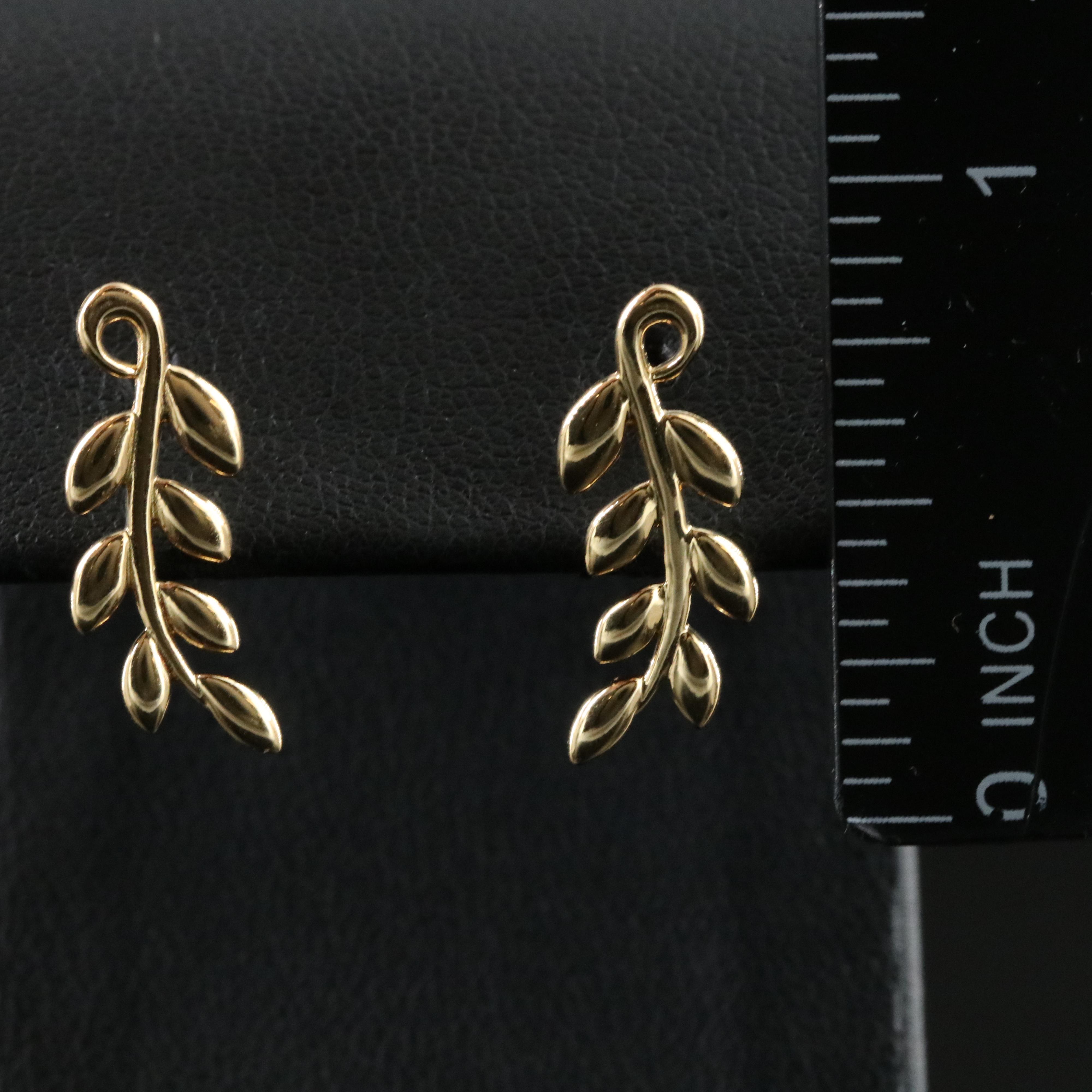 Paloma Picasso for Tiffany & Co. 18K Olive Leaf Climber Earrings