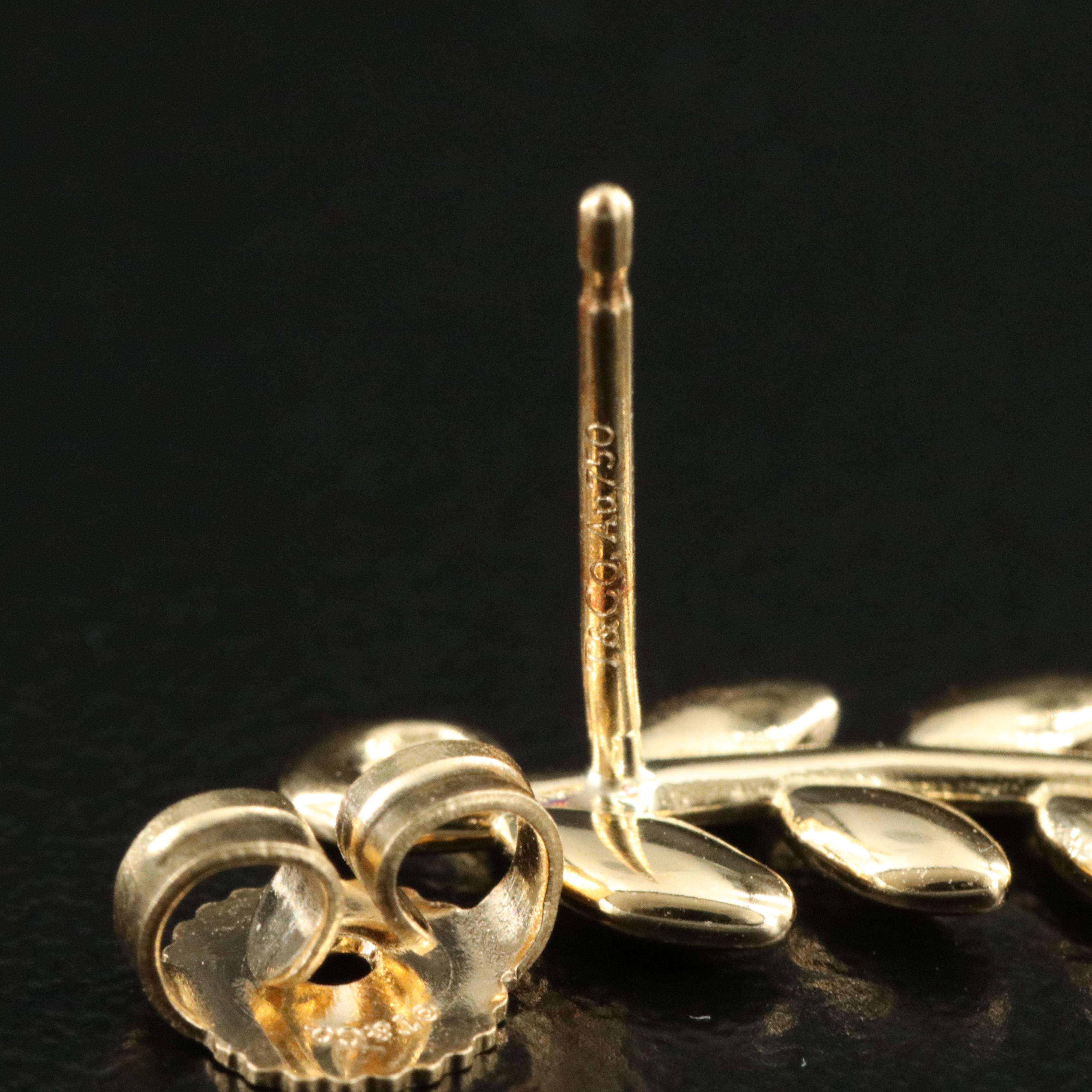 Paloma Picasso for Tiffany & Co. 18K Olive Leaf Climber Earrings