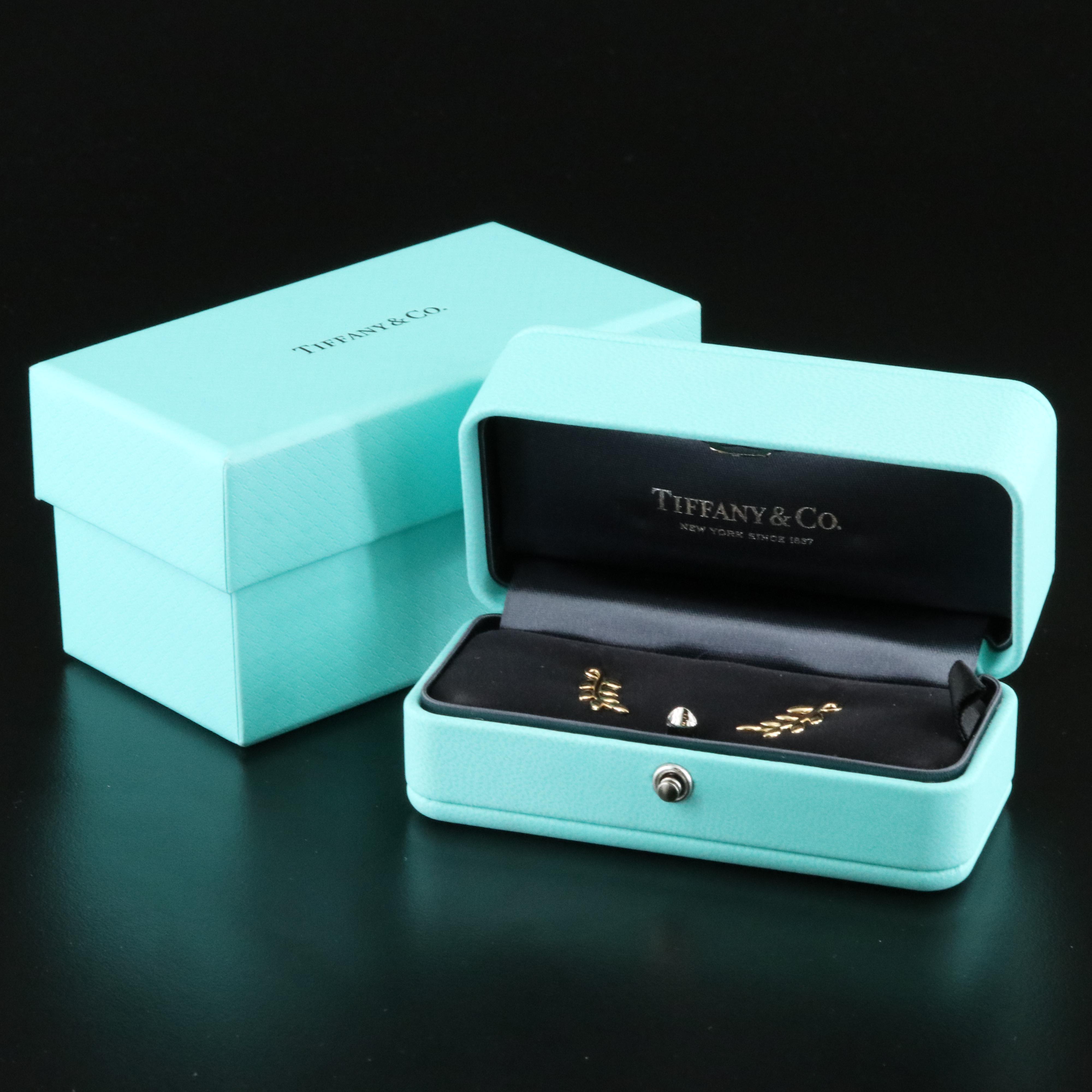 Paloma Picasso for Tiffany & Co. 18K Olive Leaf Climber Earrings