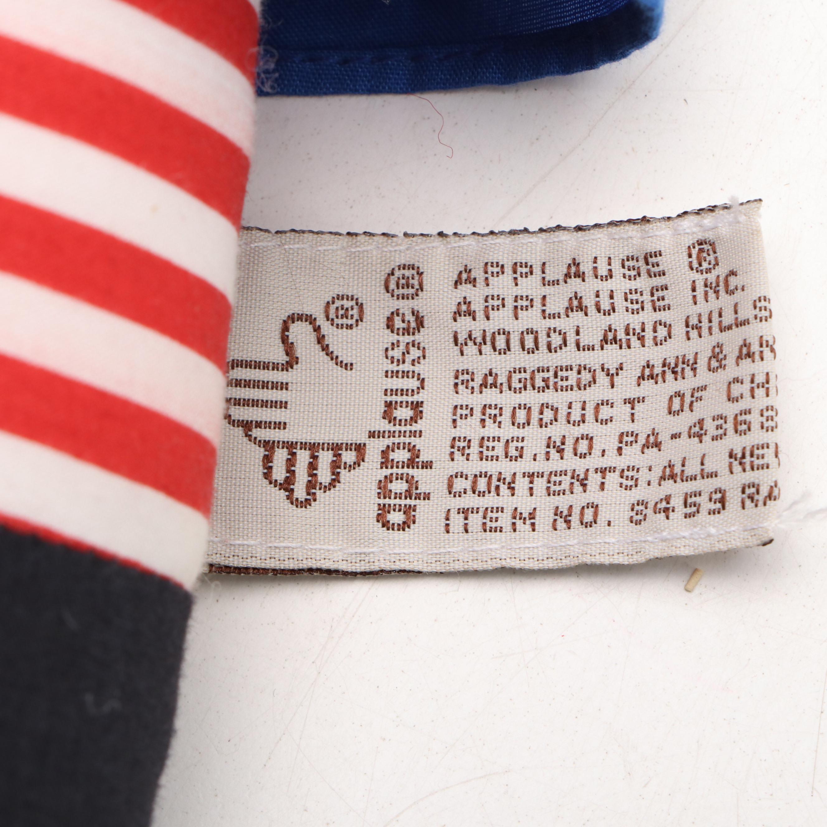 Applause Inc. "Raggedy Ann" and "Raggedy Andy" Fabric Dolls, Late 20th Century