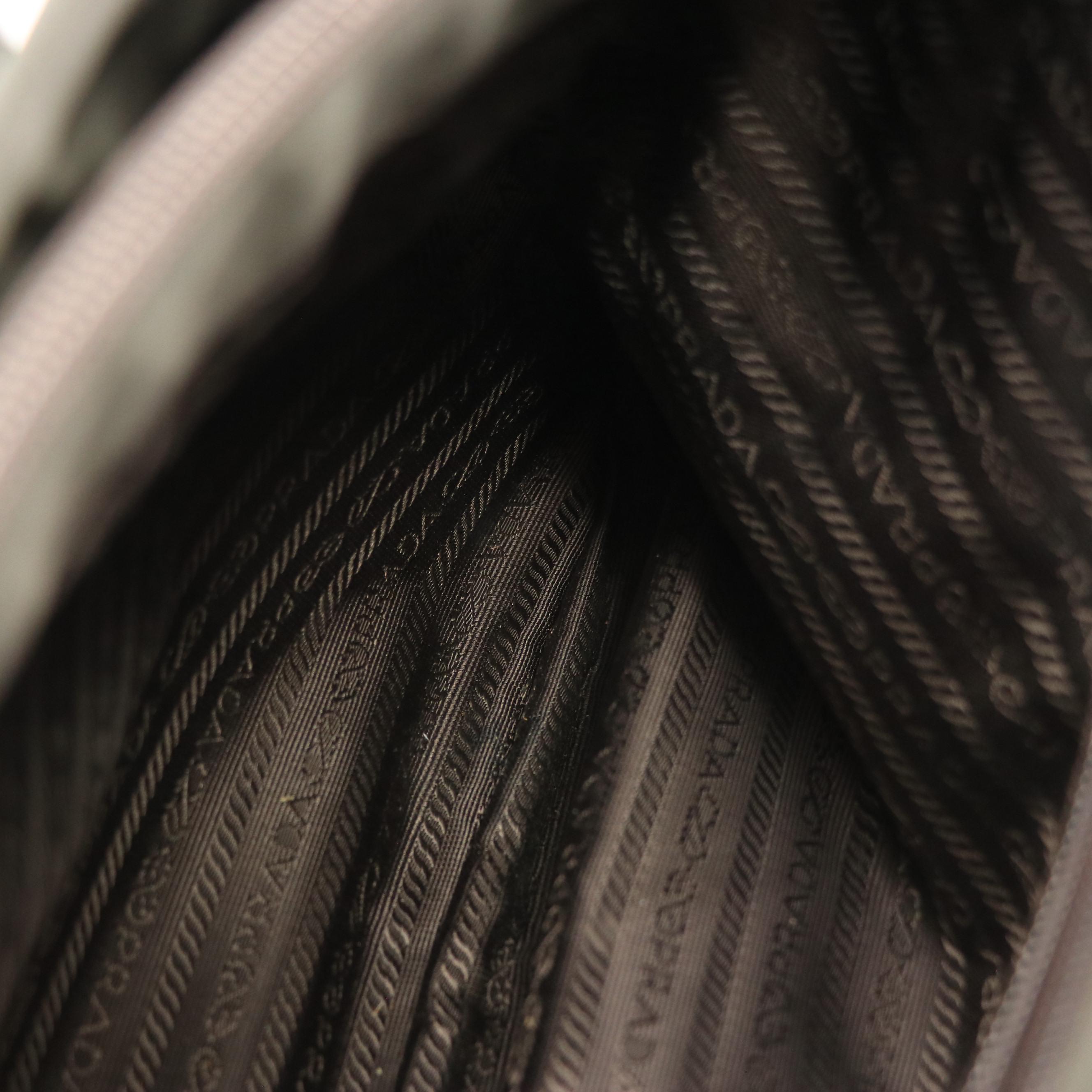 Prada Dark Brown Tessuto Nylon Shoulder Bag