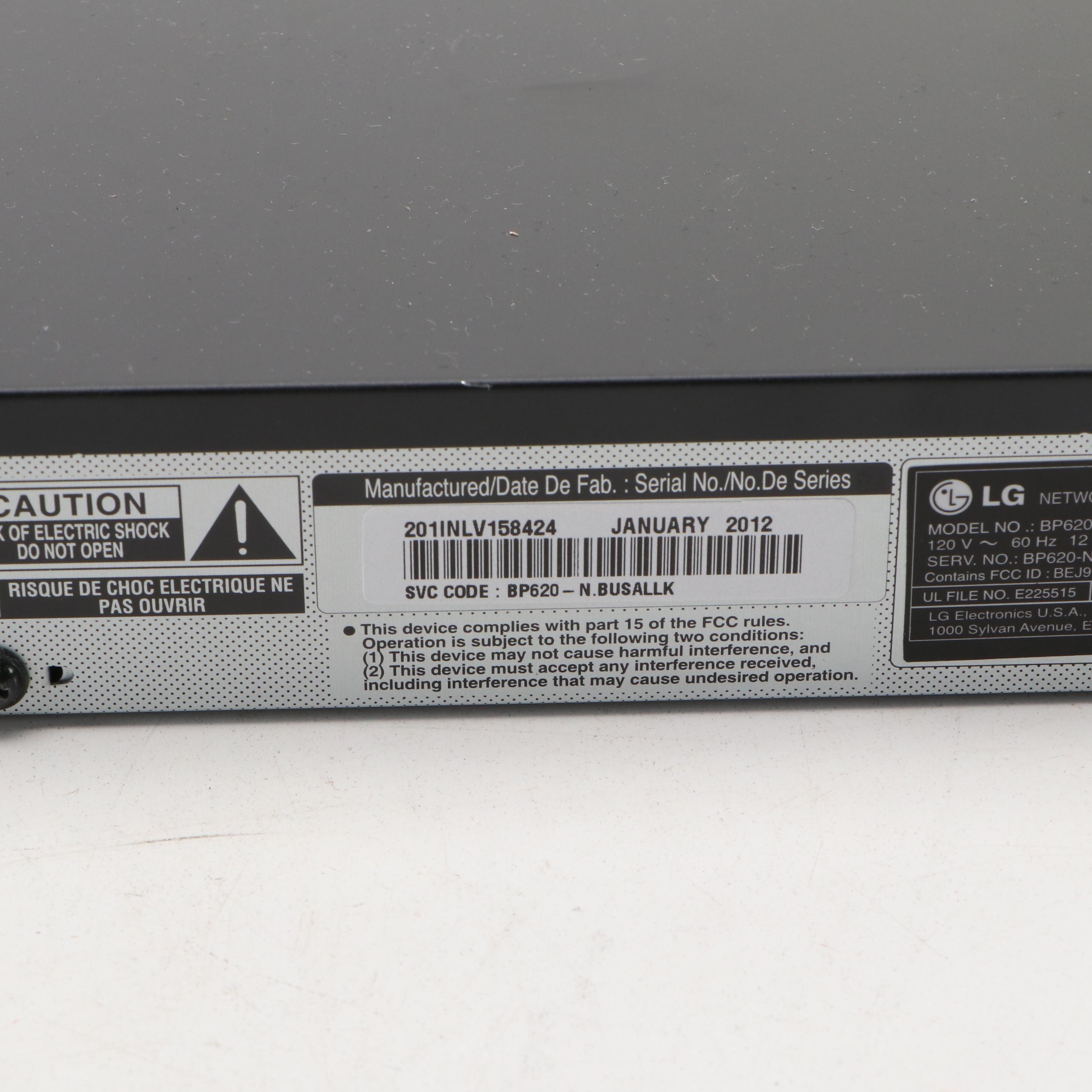 LG Blu-Ray Player with LG Bluetooth Subwoofer