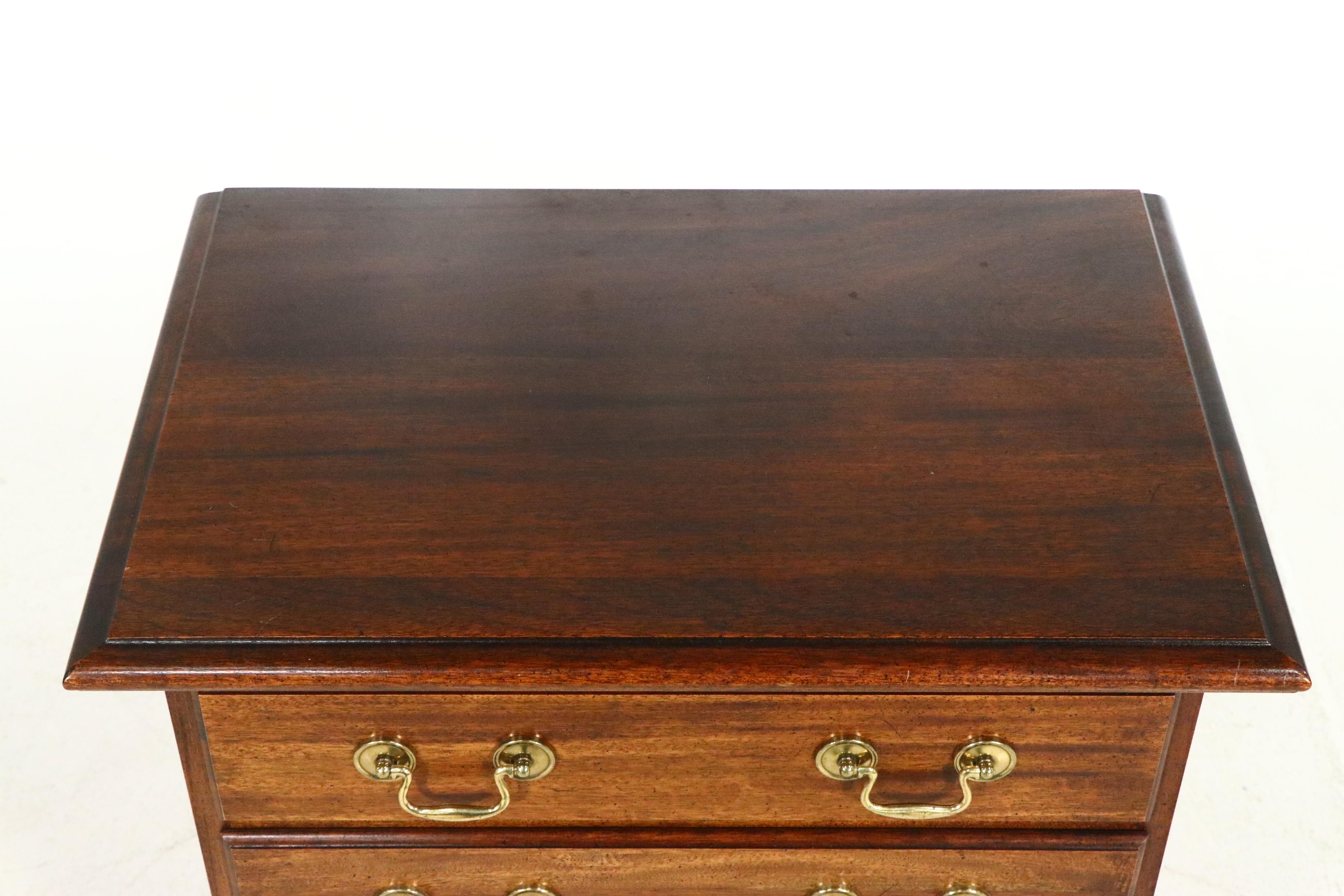 Chippendale Style Mahogany Bachelor's Chest of Drawers