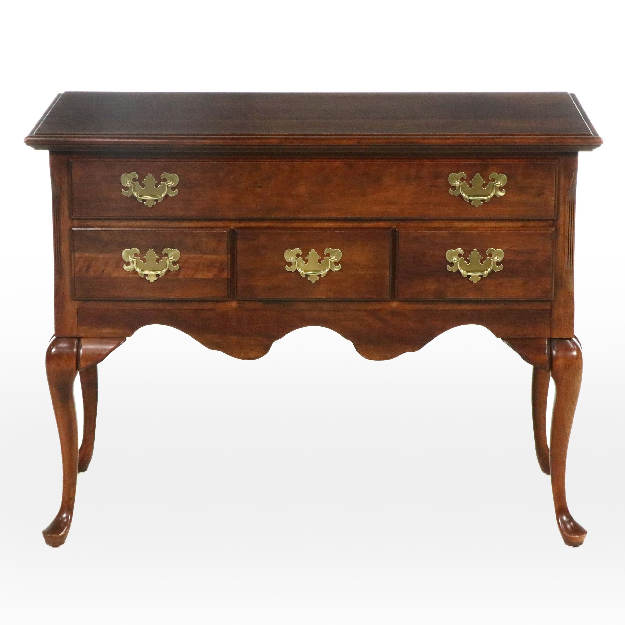 Queen Anne Style Cherry Lowboy, 1991