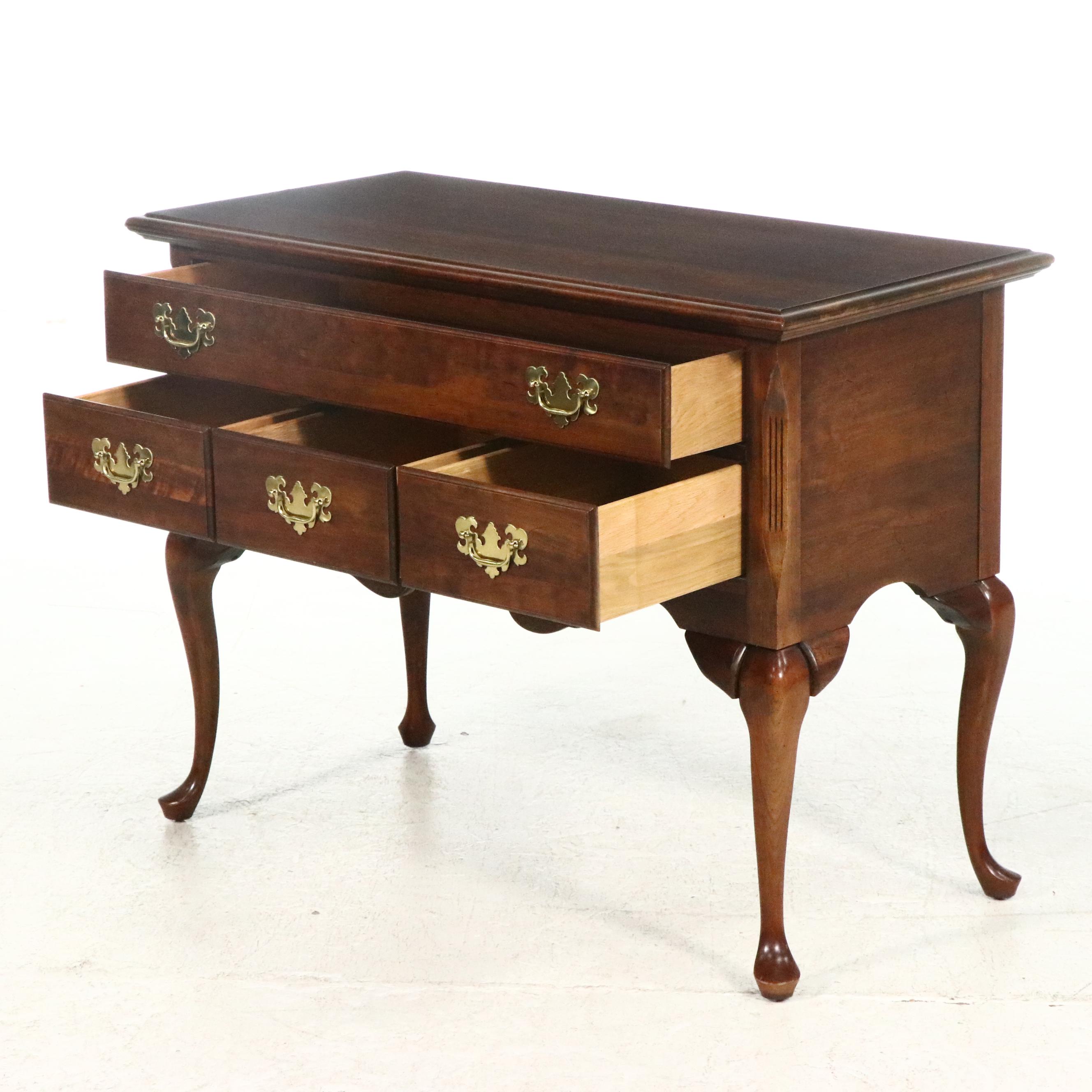 Queen Anne Style Cherry Lowboy, 1991