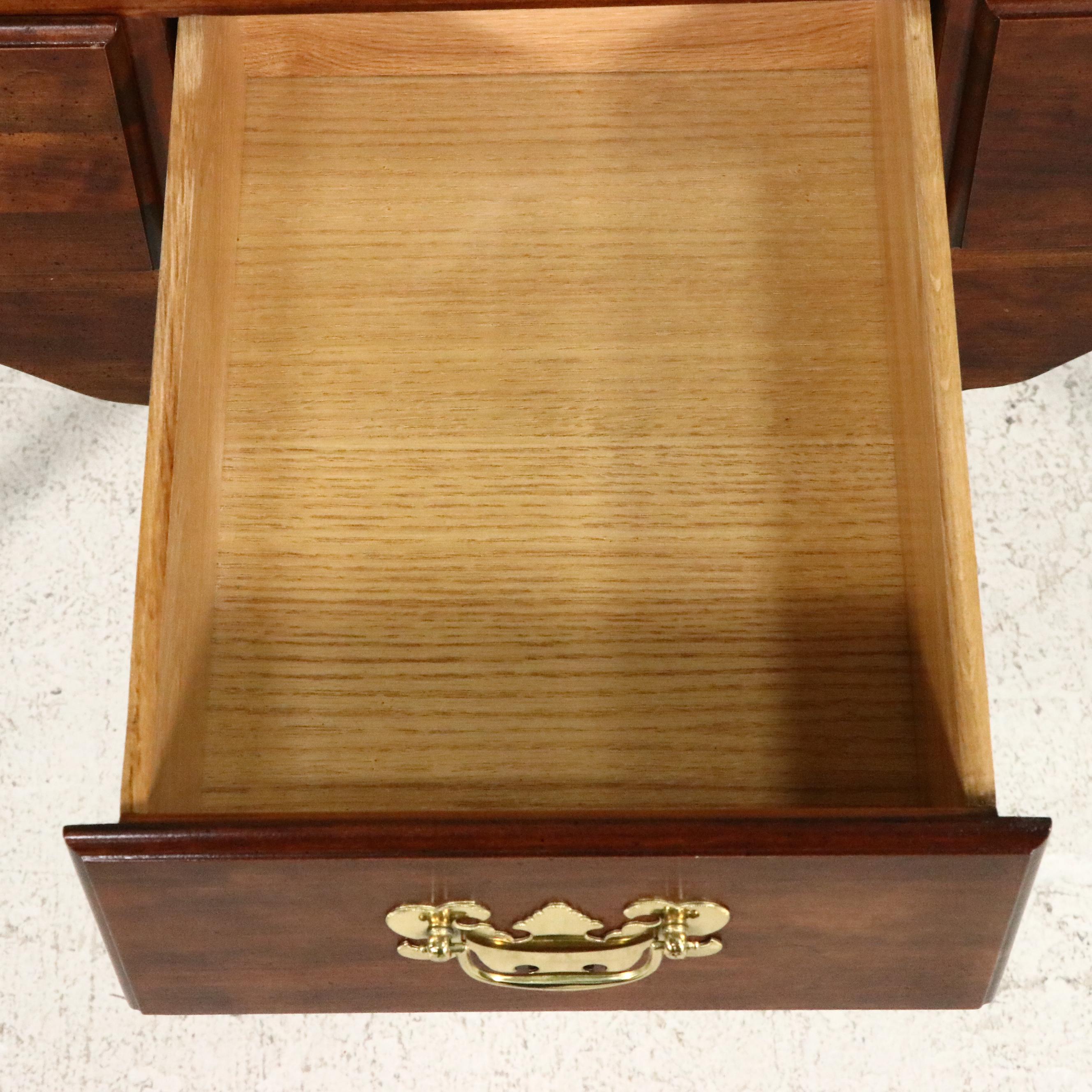 Queen Anne Style Cherry Lowboy, 1991