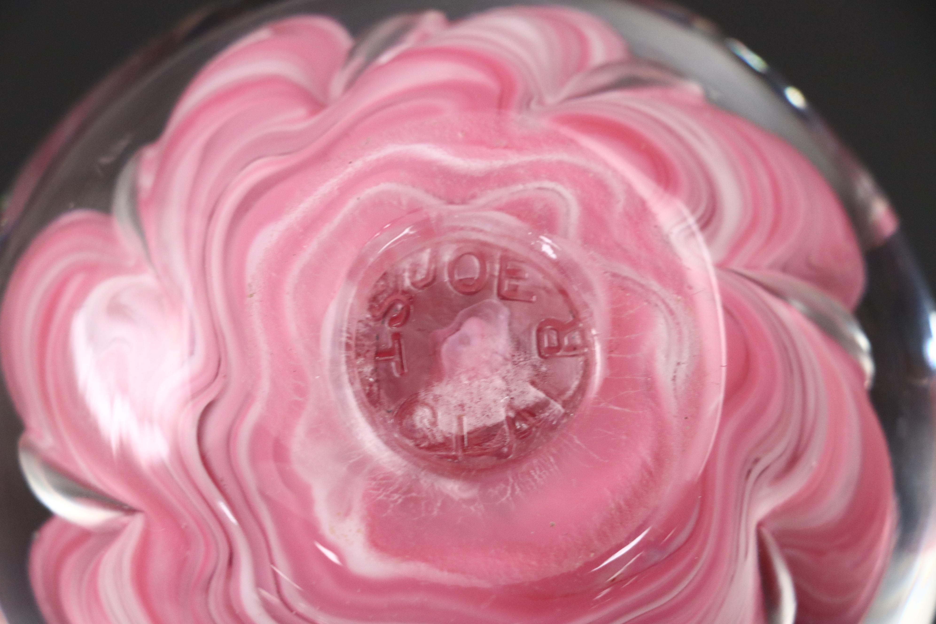 Fenton Glass Cat with St. Clair Glass Bird and Paperweight