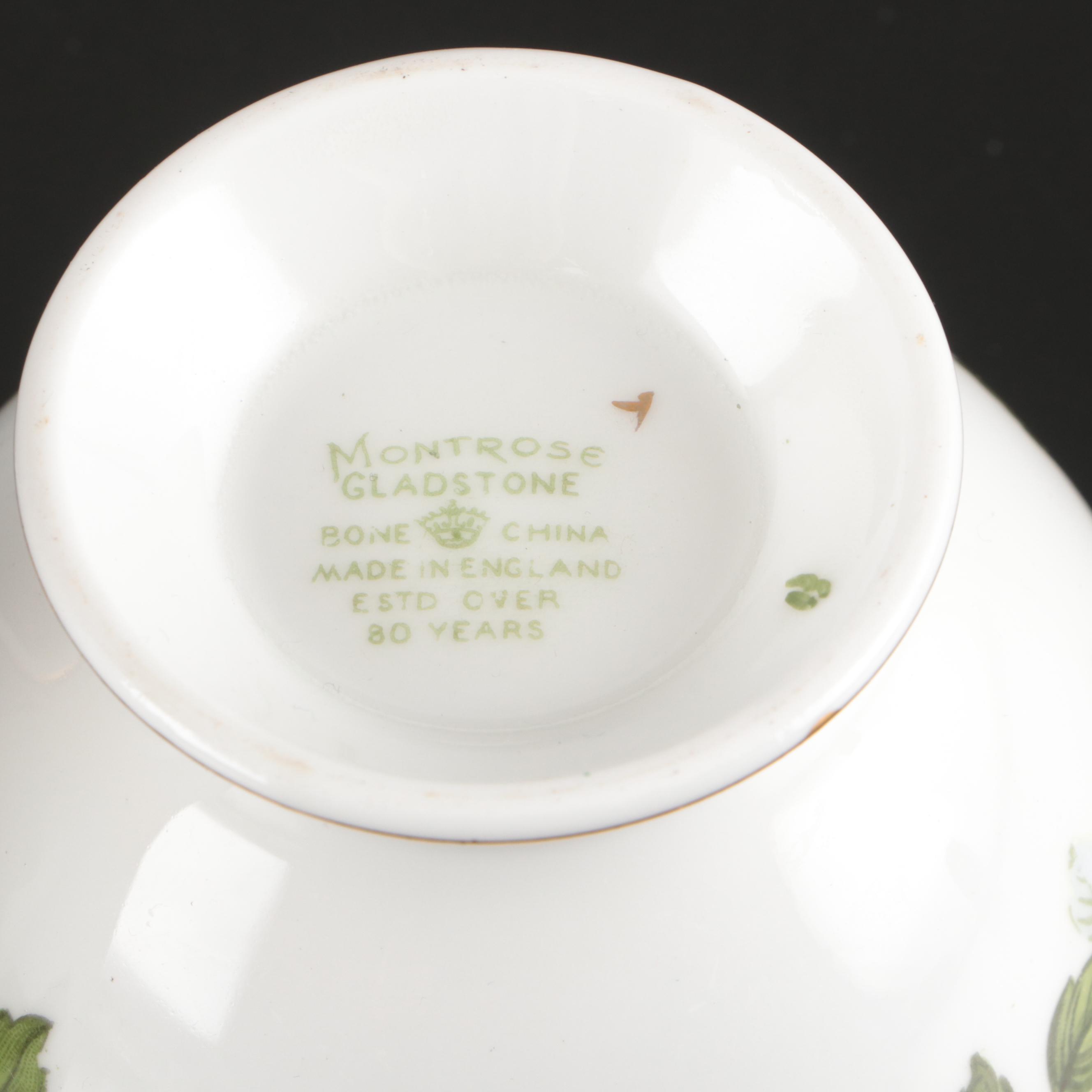 Gladstone "Montrose" English Bone China Tea Set, Mid to Late 20th Century