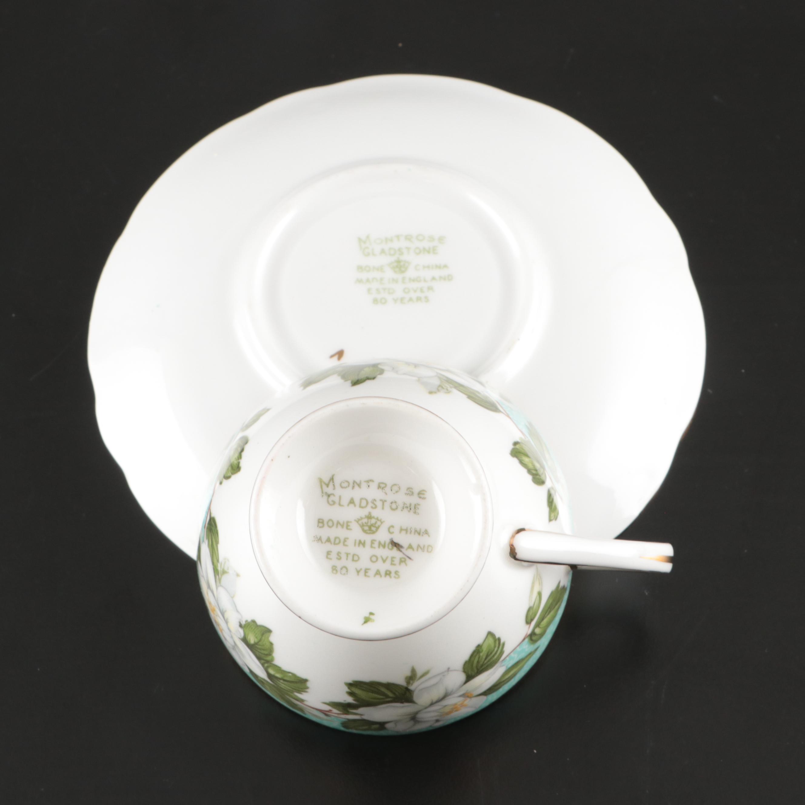 Gladstone "Montrose" English Bone China Tea Set, Mid to Late 20th Century