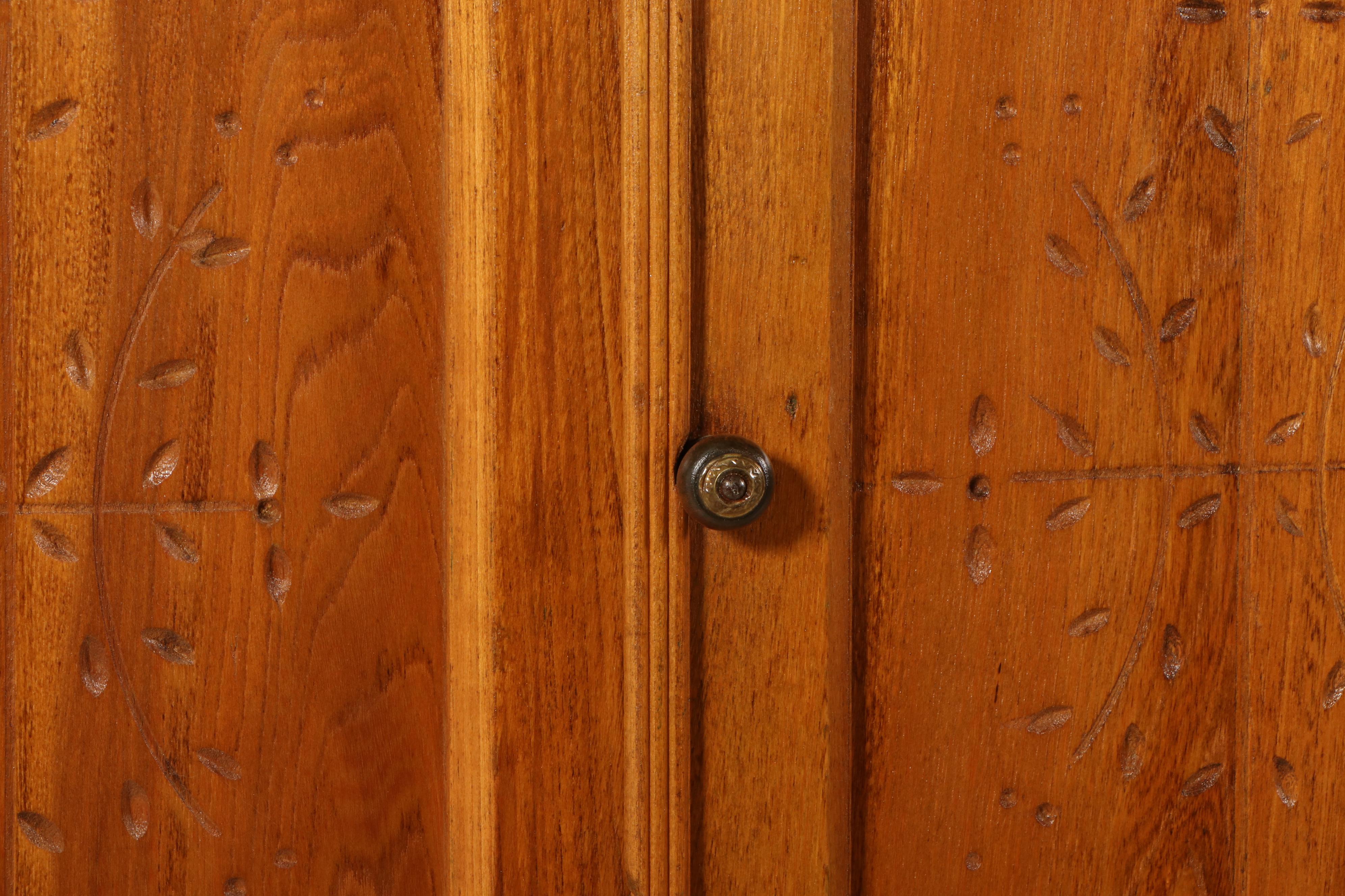 Victorian Carved Oak Pie Cupboard, Late 19th Century
