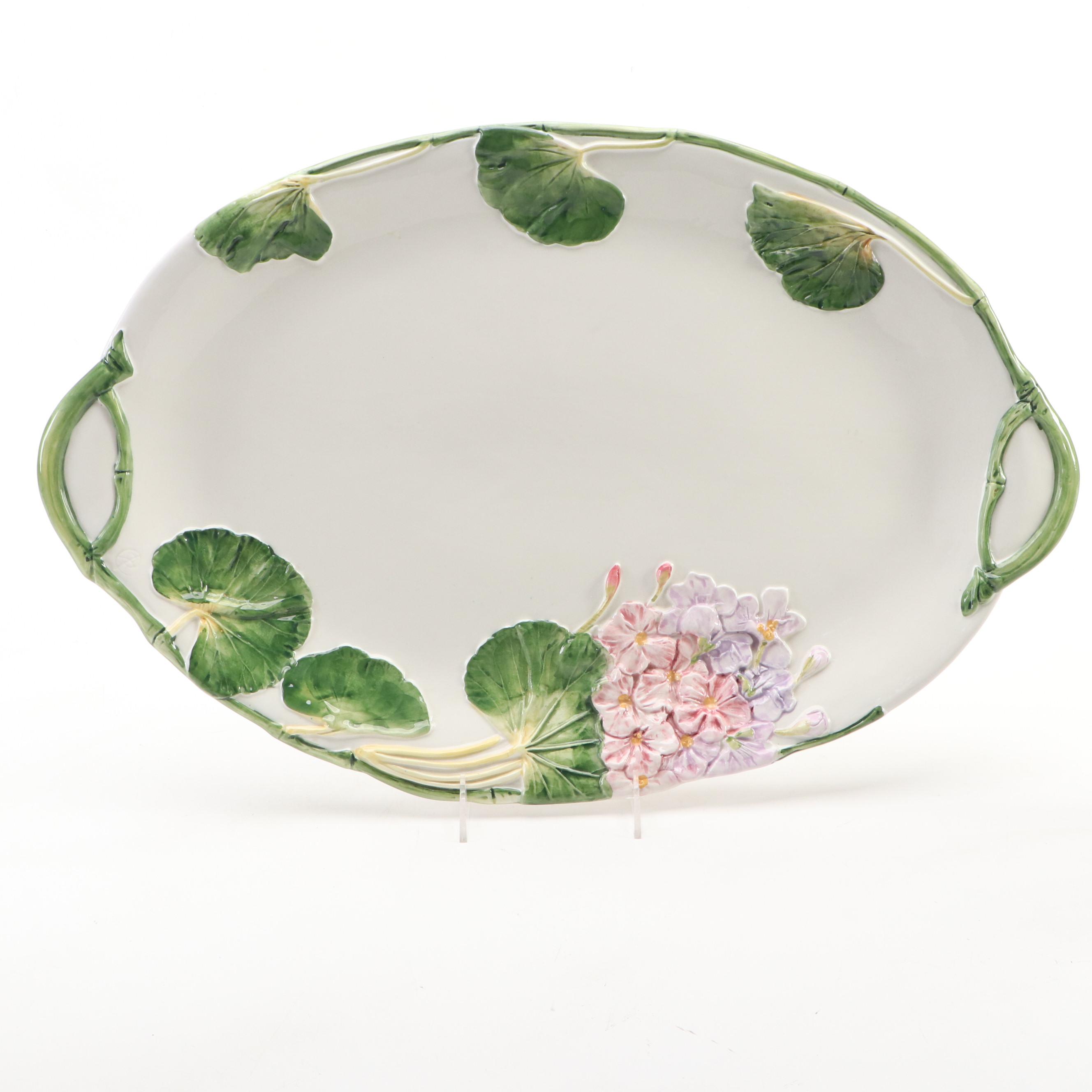 Fitz & Floyd Asparagus Bowl and Pitcher with Other Majolica Style Tableware