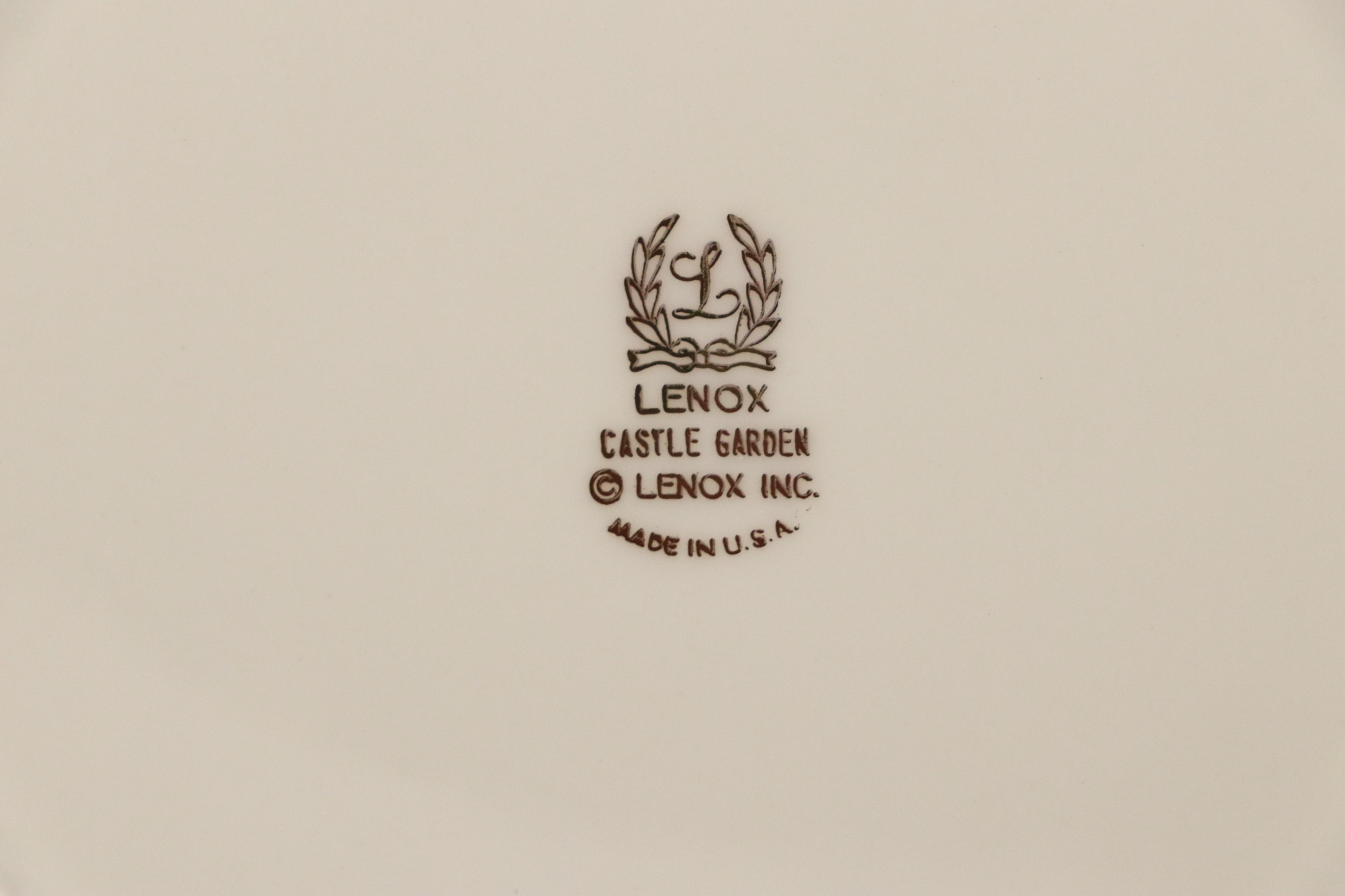 Lenox "Castle Garden" Dinnerware and Serving Pieces, 1973–1993