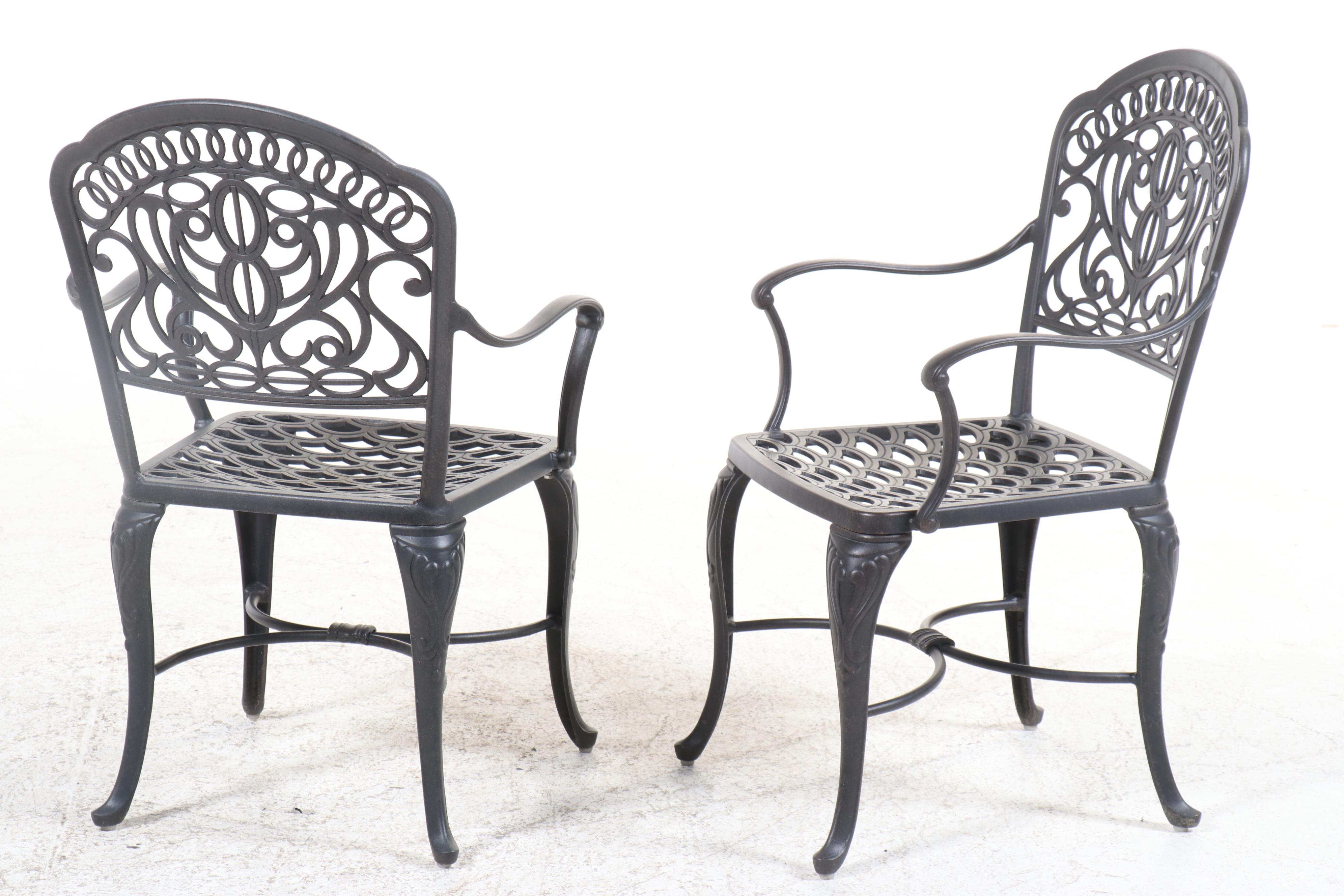 Five-Piece Cast Aluminum Patio Dining Set with Umbrella