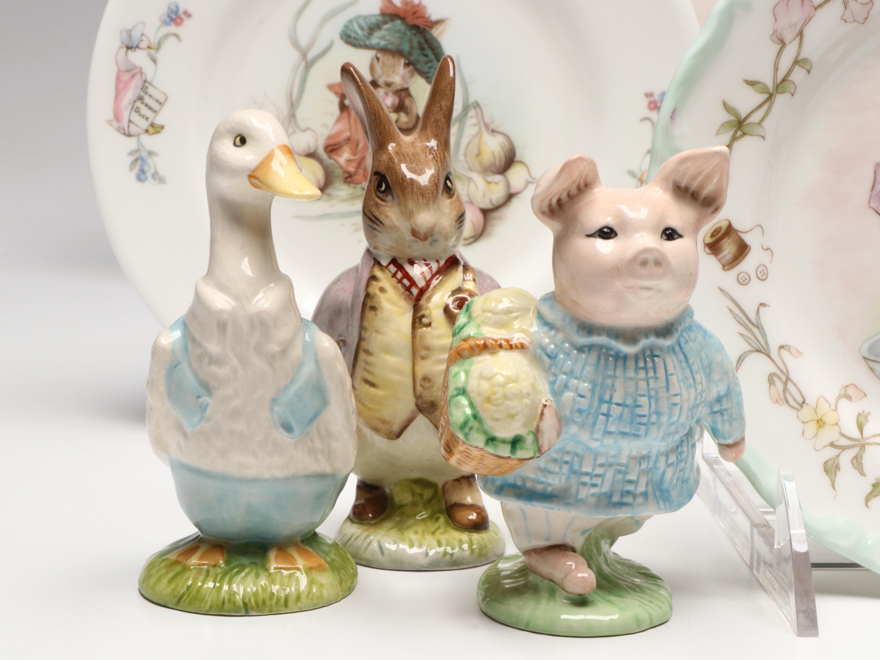 Royal Albert "The World of Beatrix Potter" Figurines with Other Plates