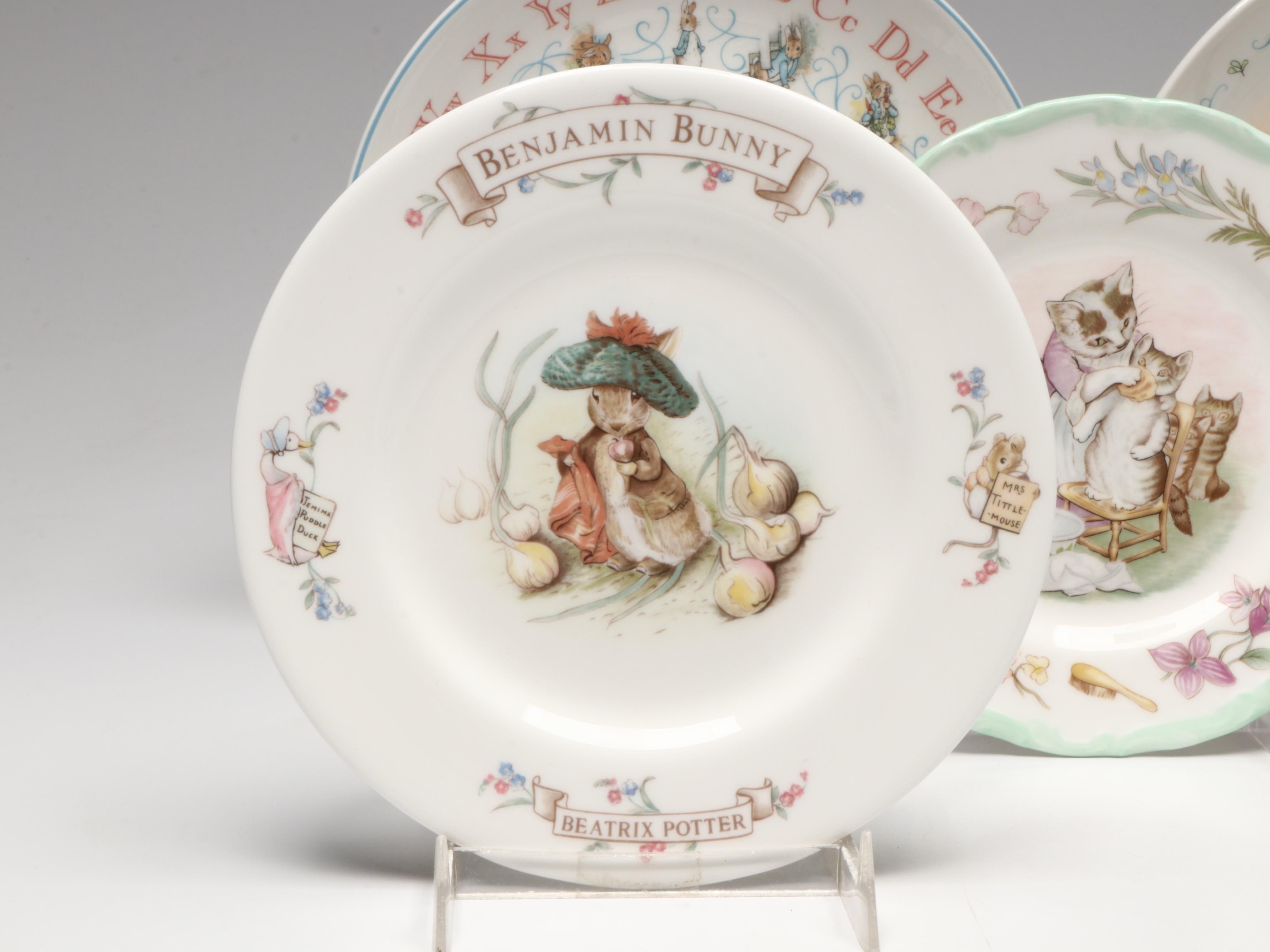 Royal Albert "The World of Beatrix Potter" Figurines with Other Plates