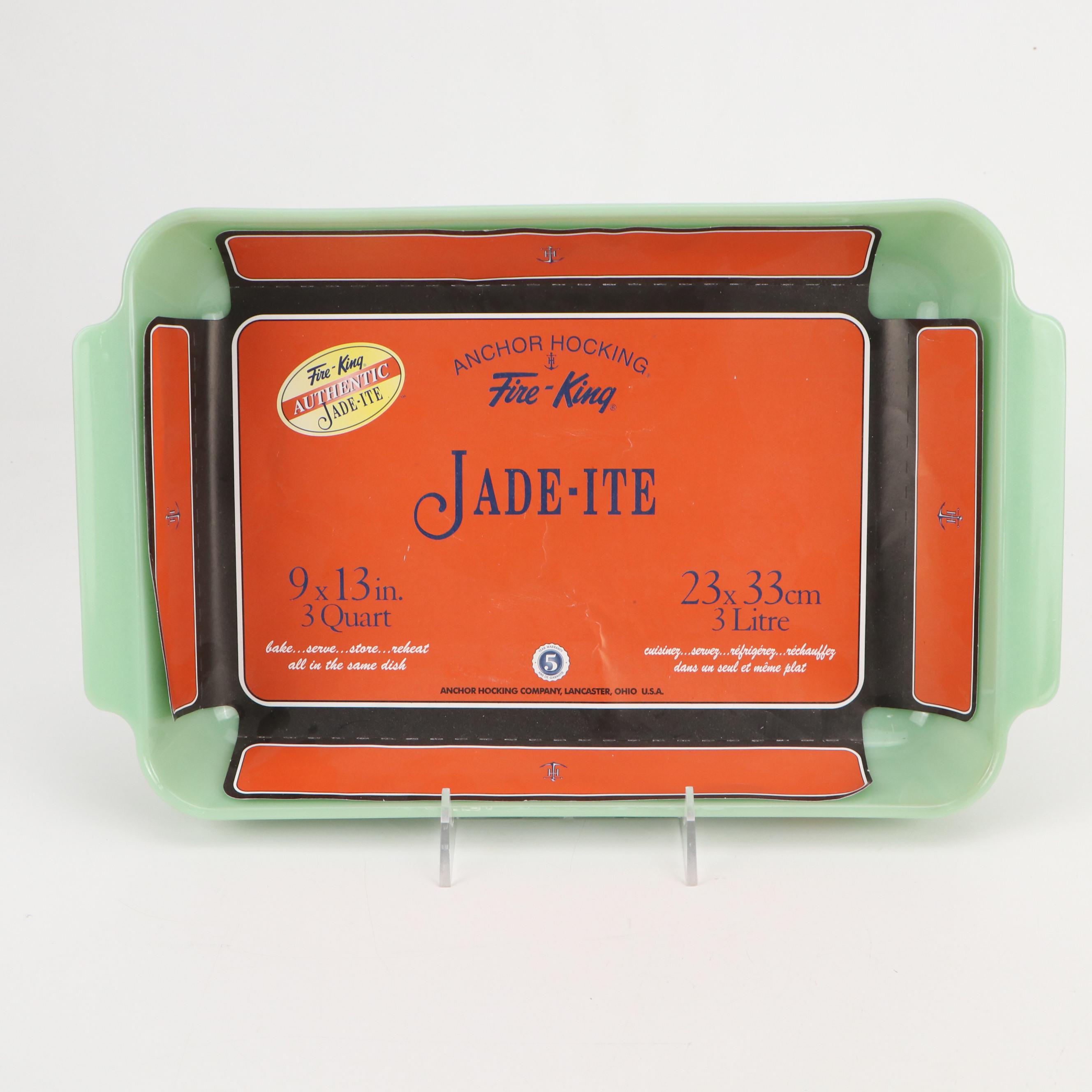 Anchor Hocking Fire-King "Jade-ite" Heat-Resistant Glass Bakeware
