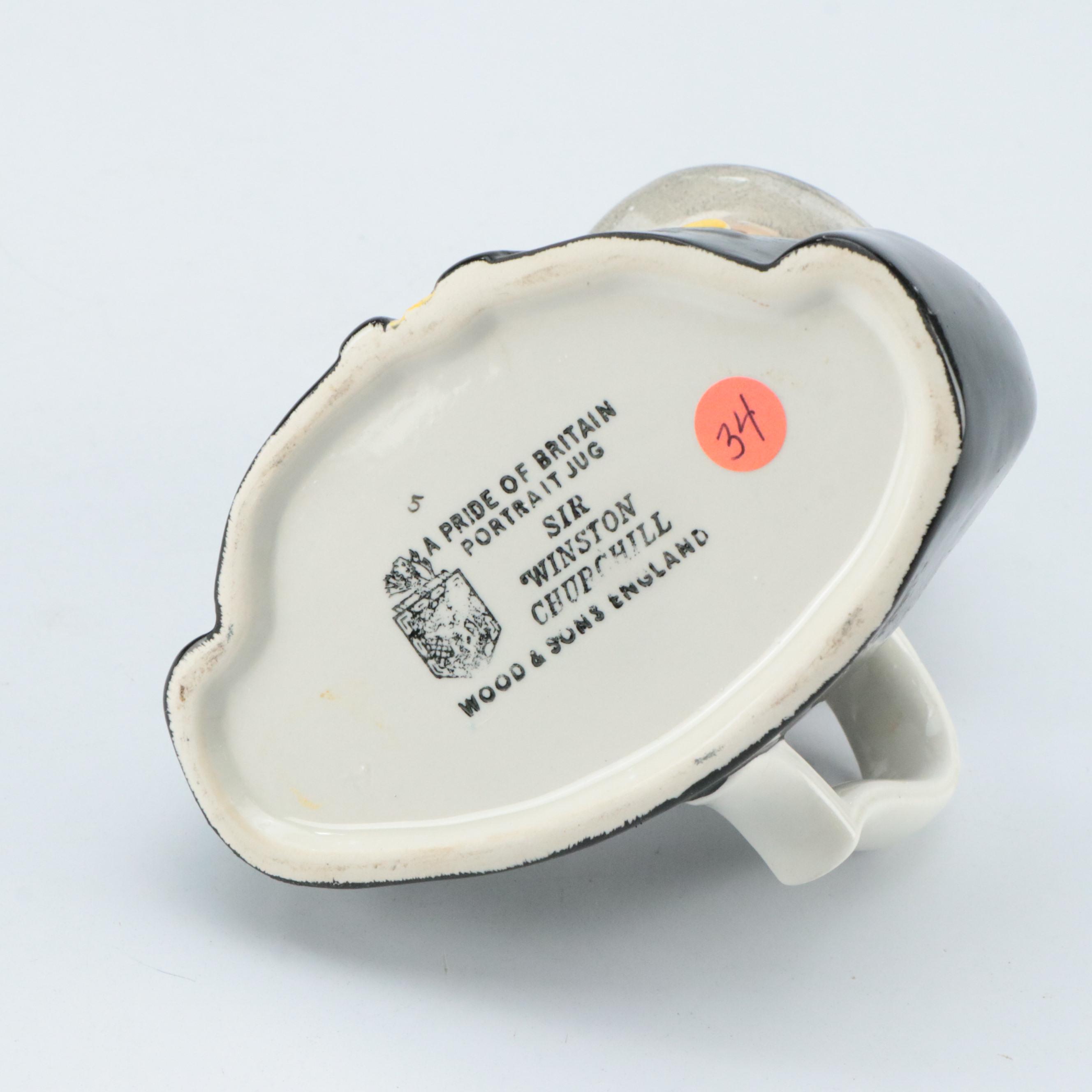 Shorter & Sons, Wood & Sons, and Ray Noble Winston Churchill Toby Jugs