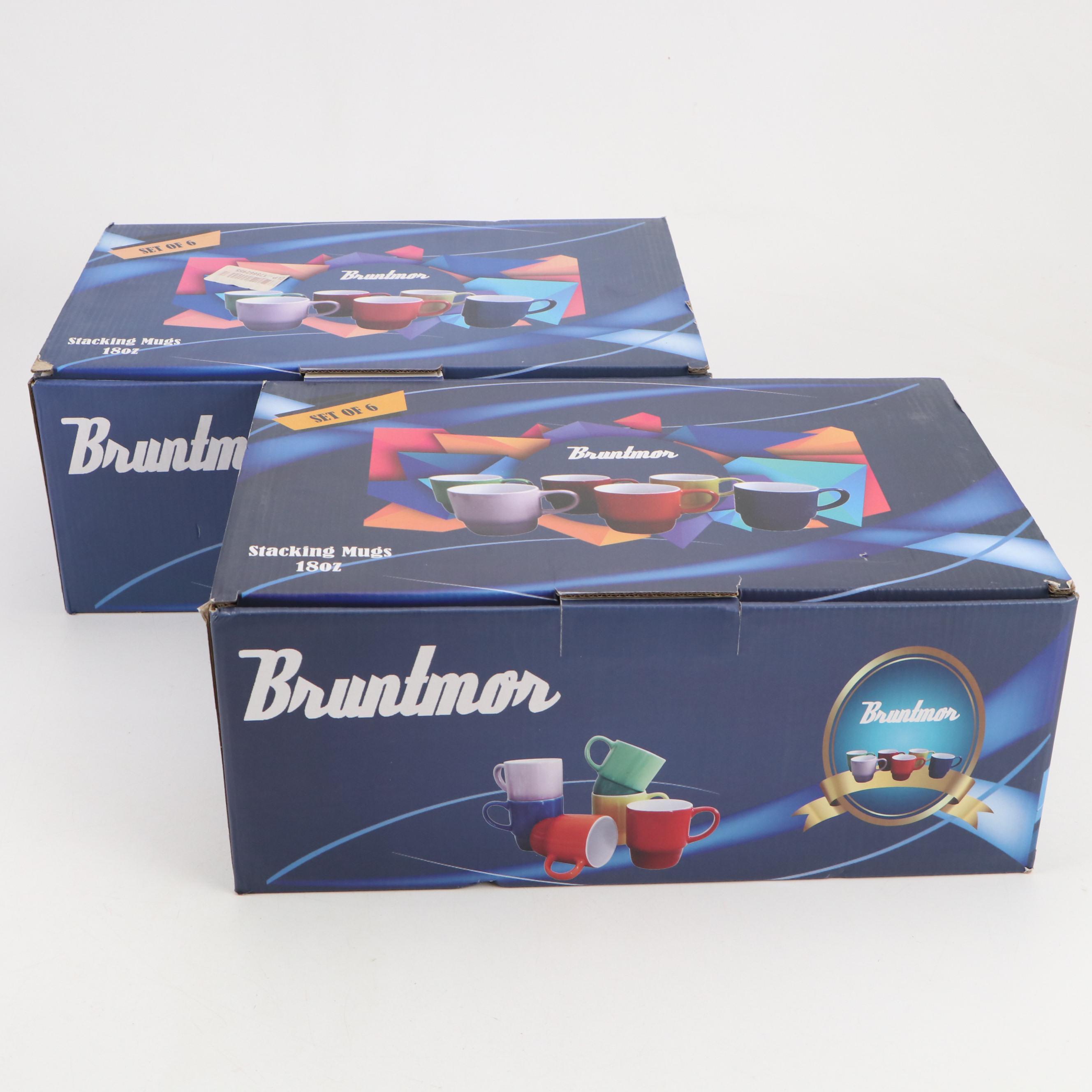 Bruntmor Stoneware Stacking Mugs