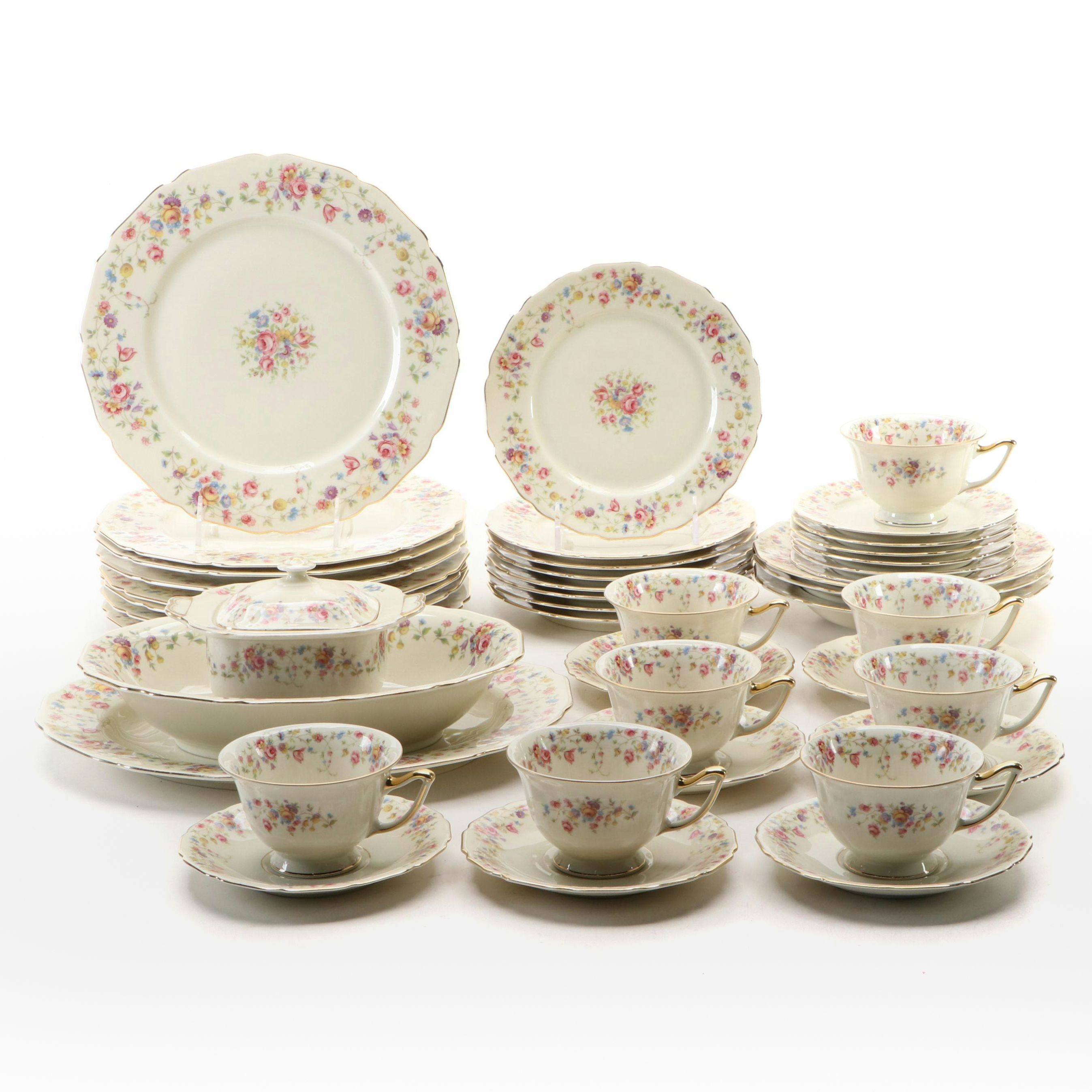 Thomas Porcelain Flower Pattern Dinnerware and Serving Pieces