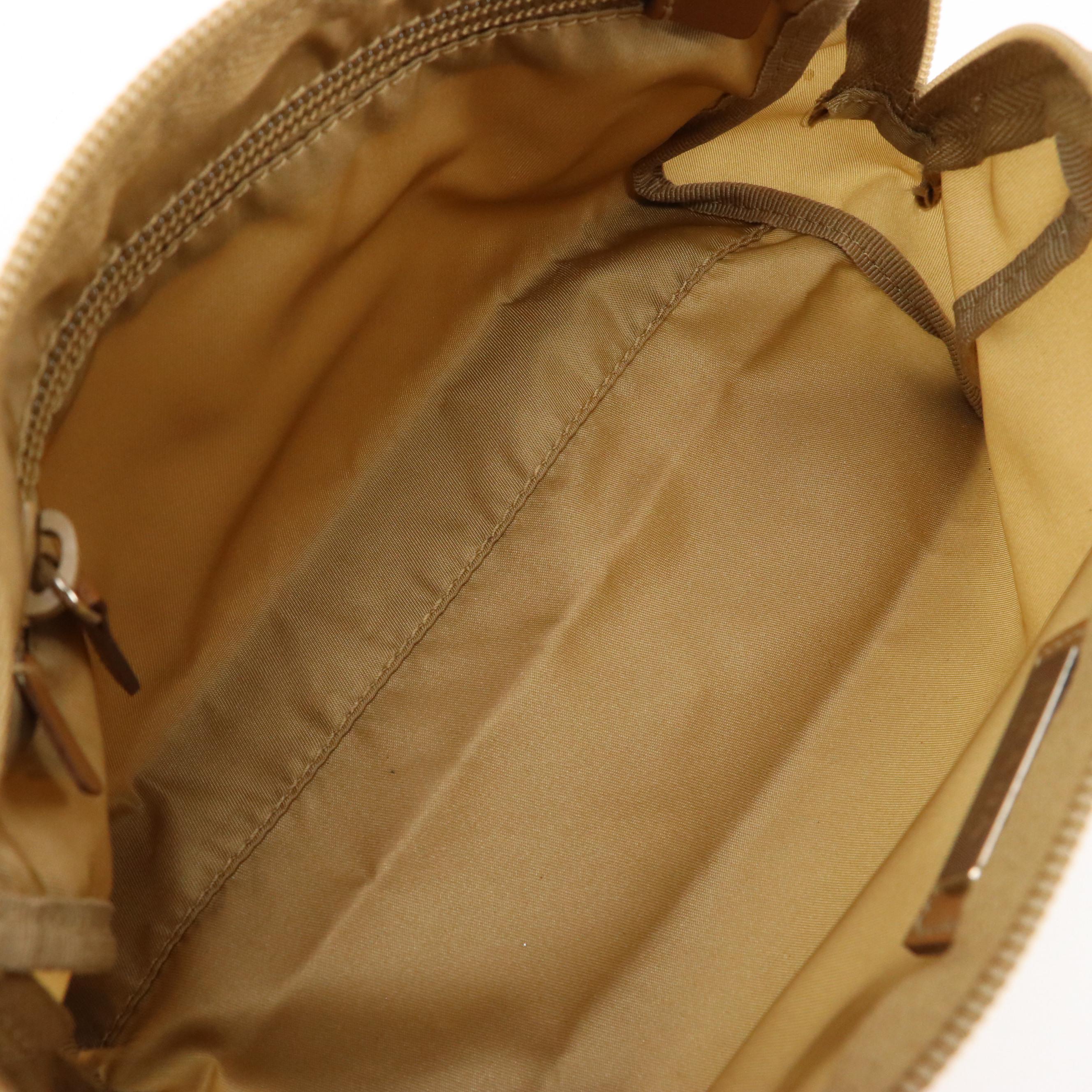 Prada Zip Pouch in Neutral Nylon