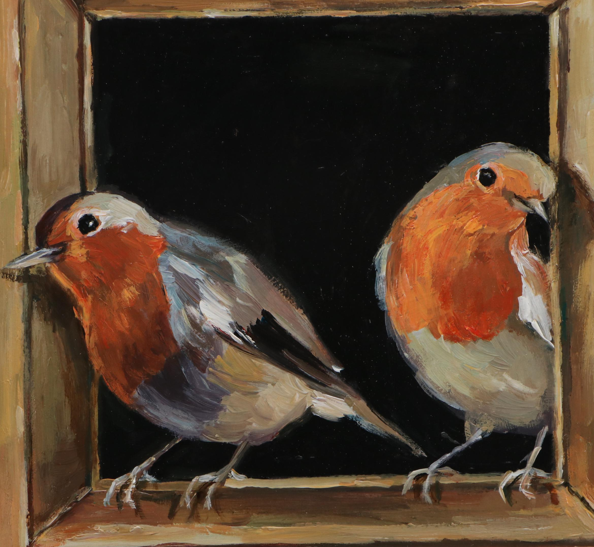 Adam Deda Trompe-l'œil Oil Painting "Beyond the Frame," 2025