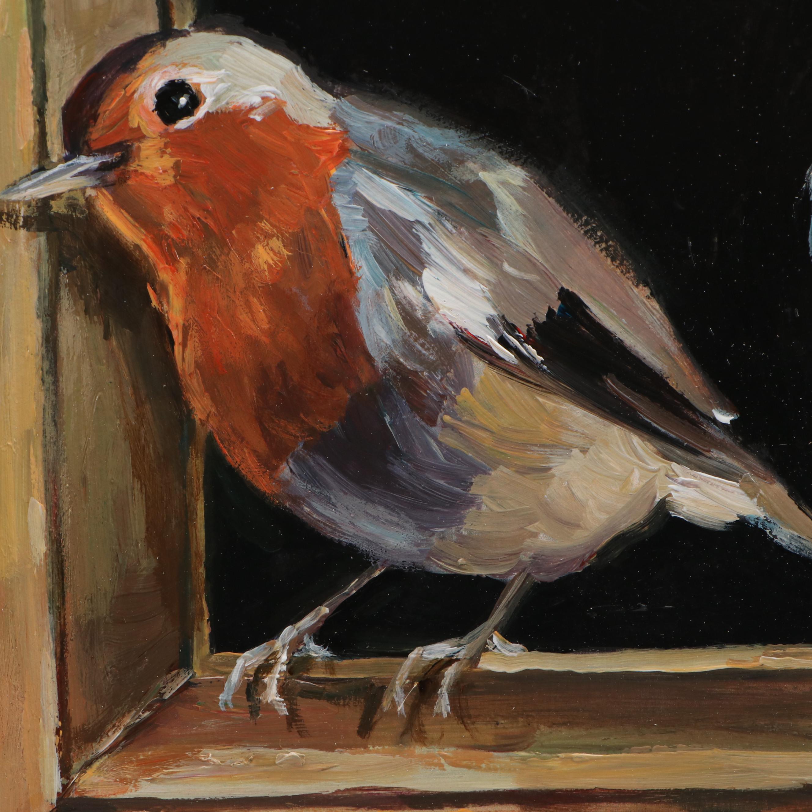 Adam Deda Trompe-l'œil Oil Painting "Beyond the Frame," 2025