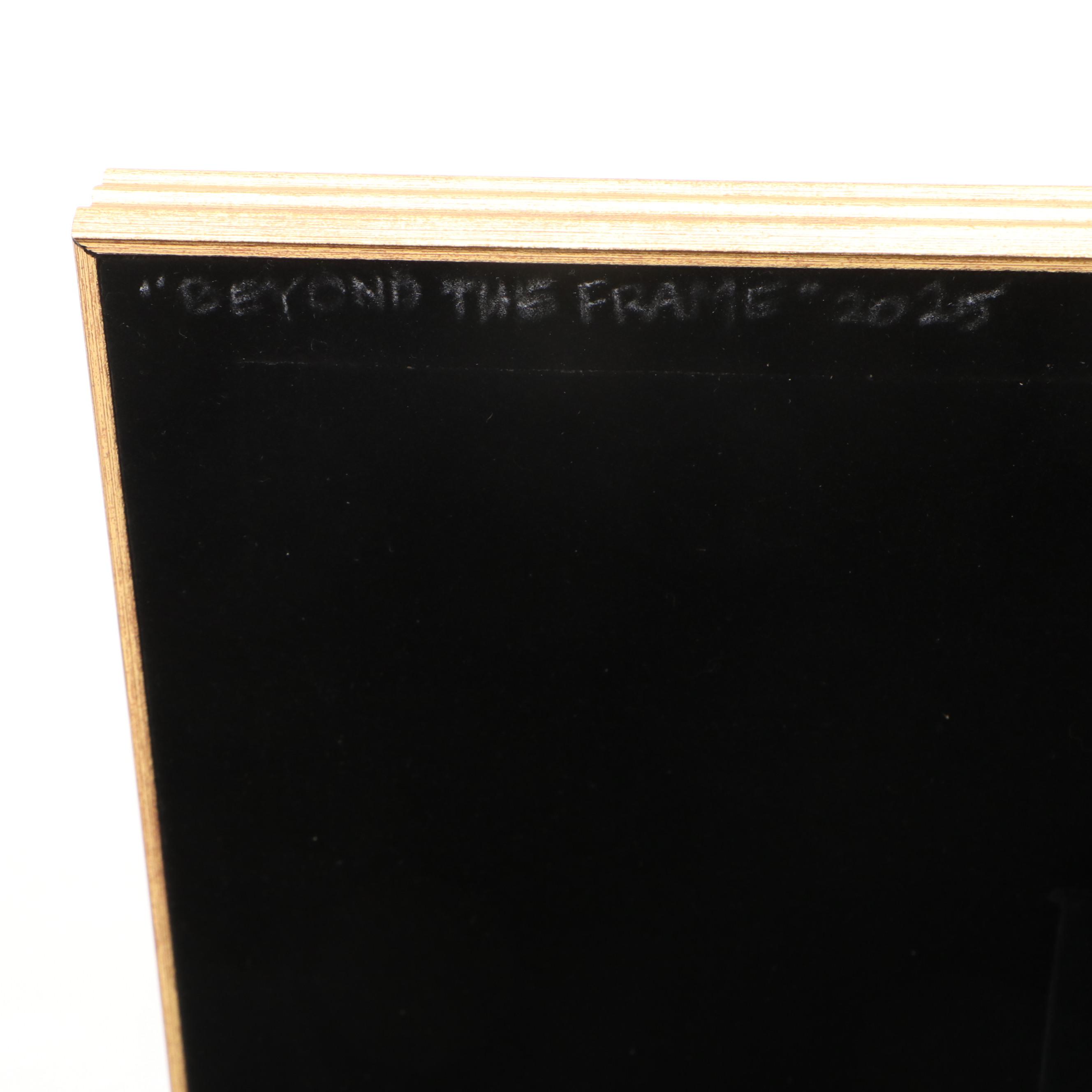 Adam Deda Trompe-l'œil Oil Painting "Beyond the Frame," 2025