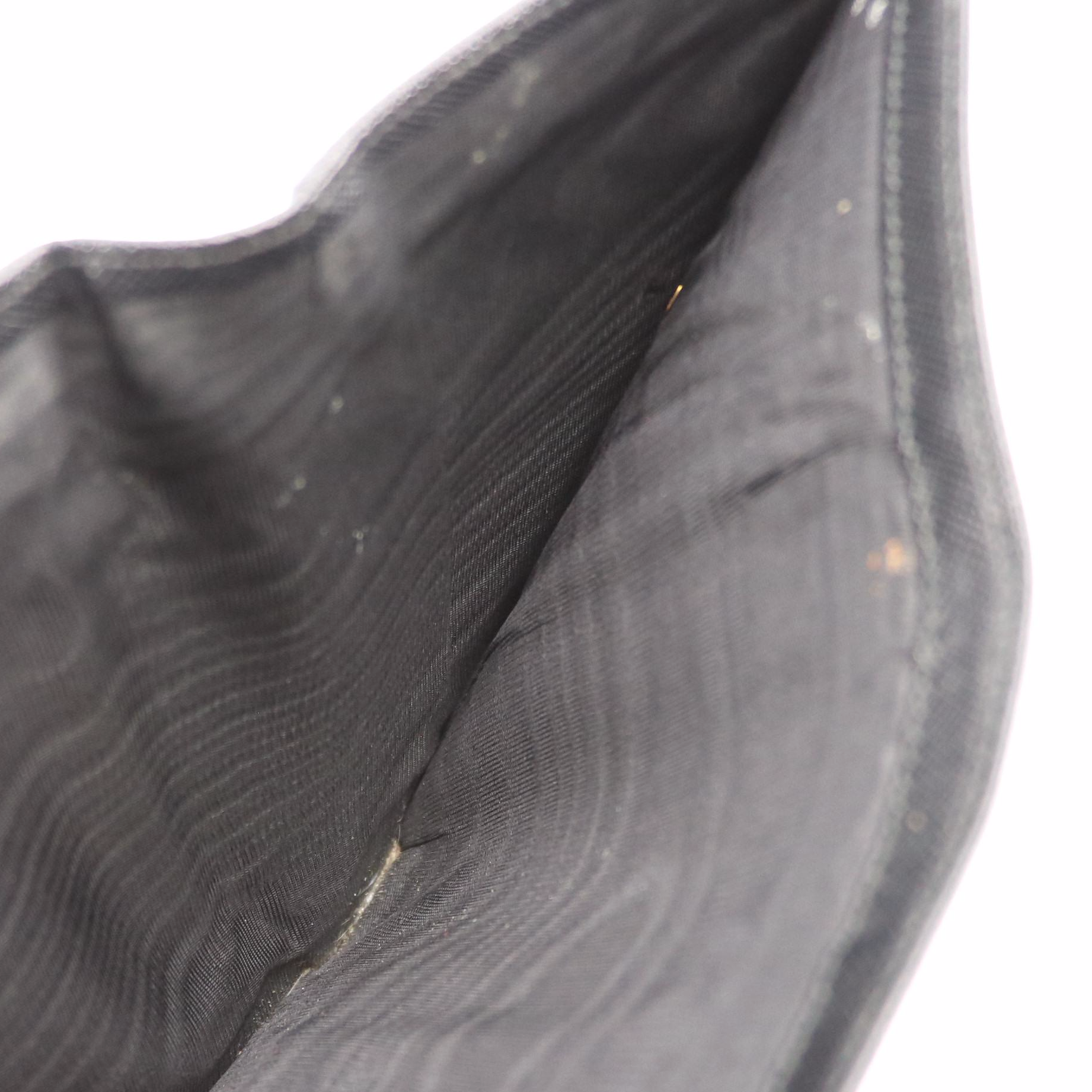 Prada Black Saffiano Leather Trifold Compact Wallet