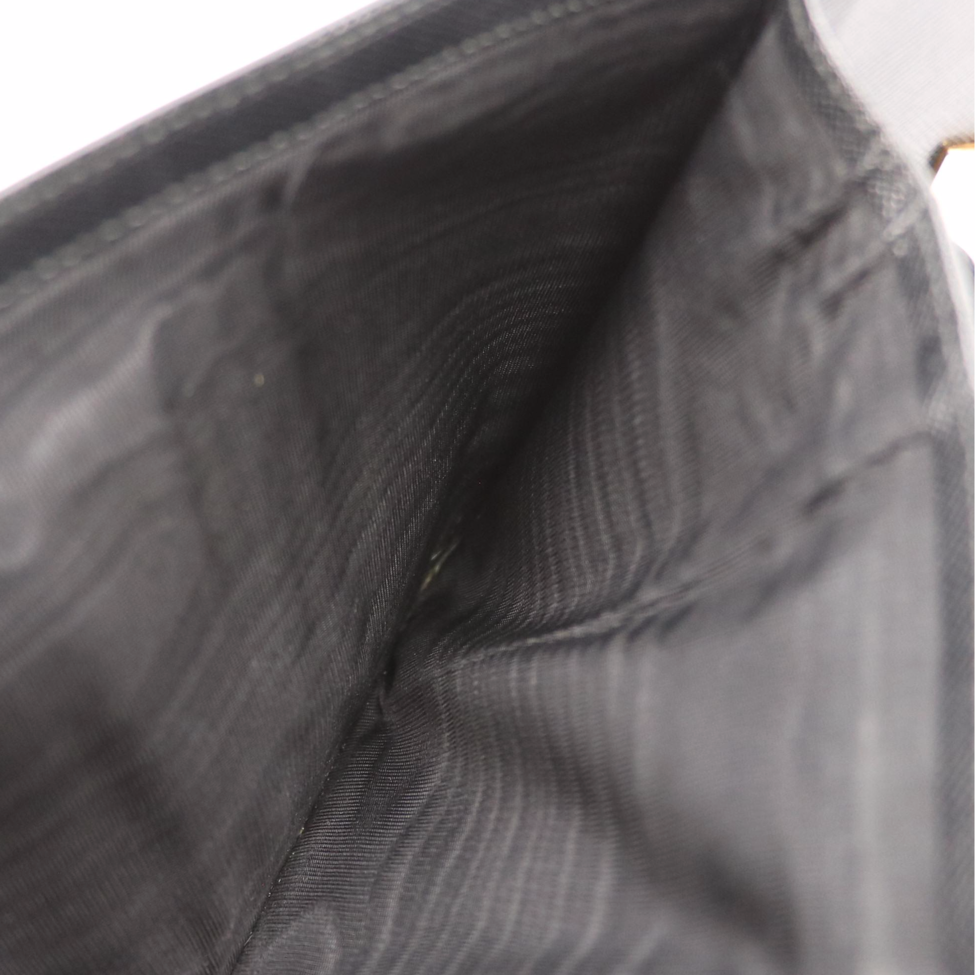 Prada Black Saffiano Leather Trifold Compact Wallet