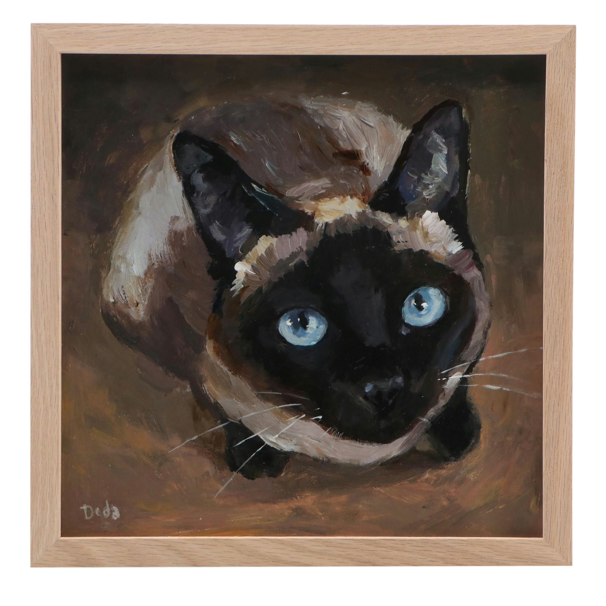 Adam Deda Oil Painting "Azure Gaze," 2025