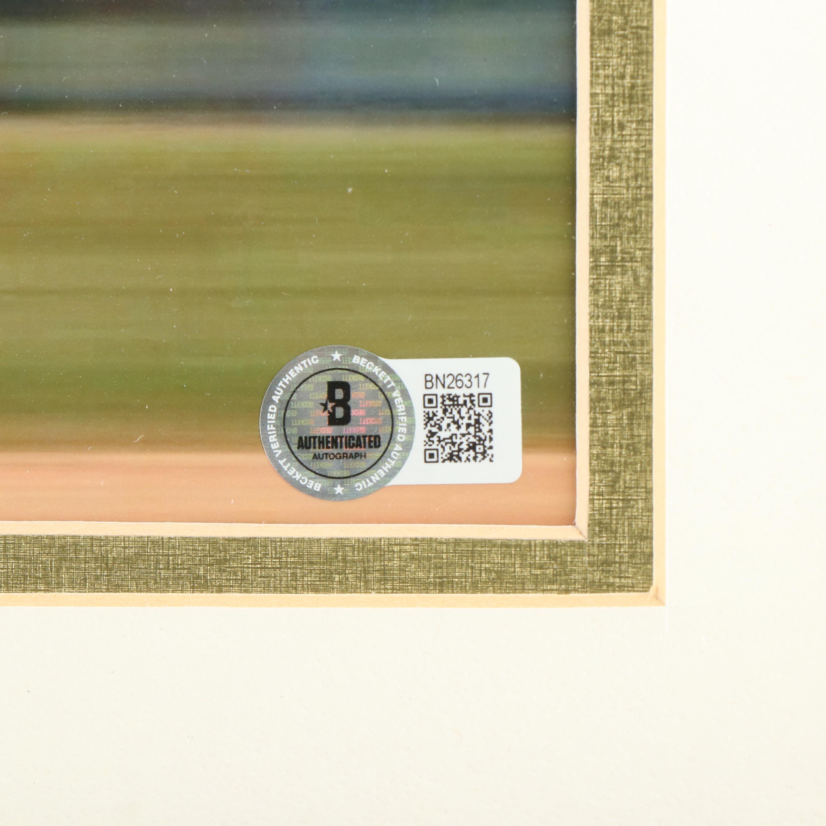 Framed Signed Photo of Ron Turcotte on Secretariat Beckett