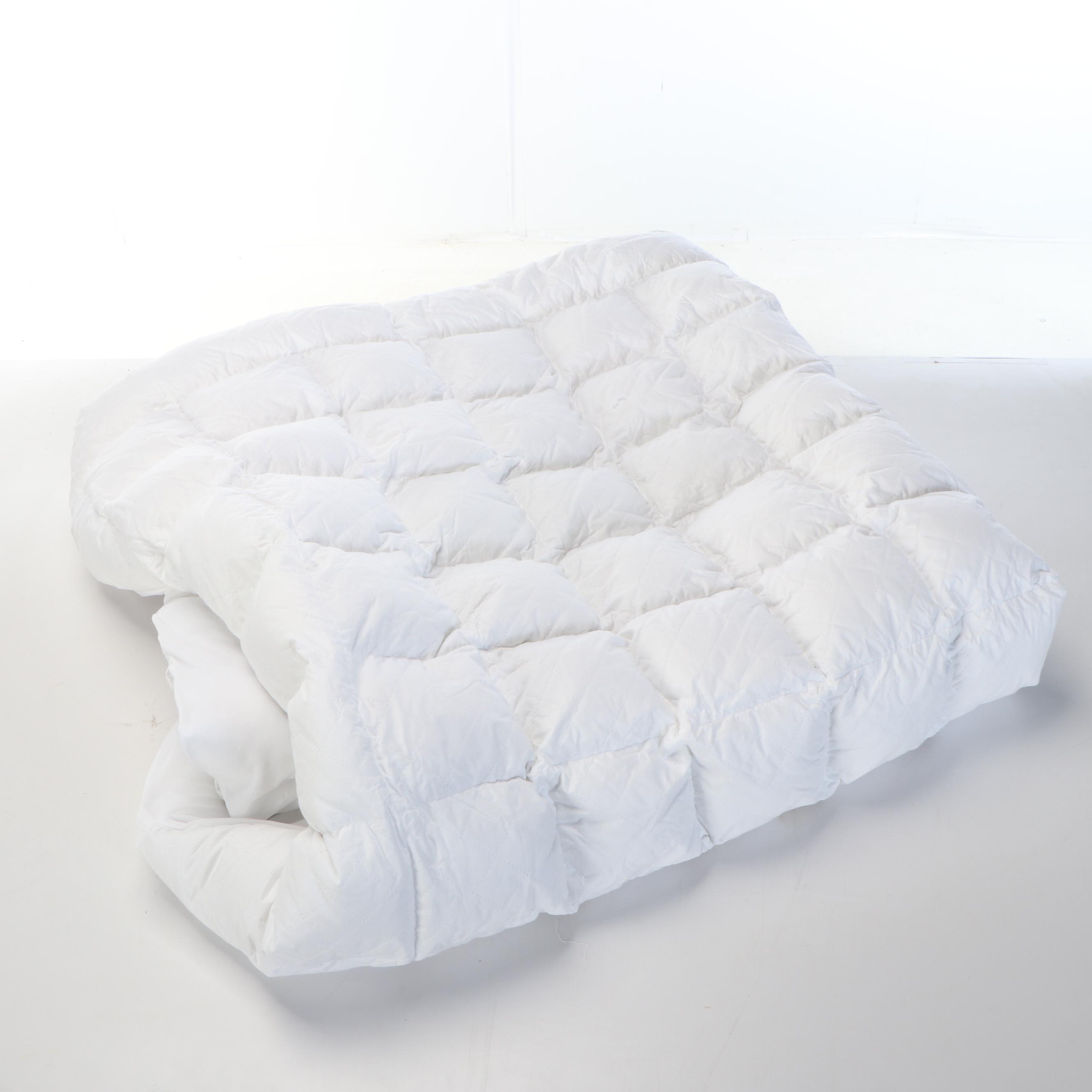 Pair of JLJ Full Size Quilted Featherbed Mattress Covers