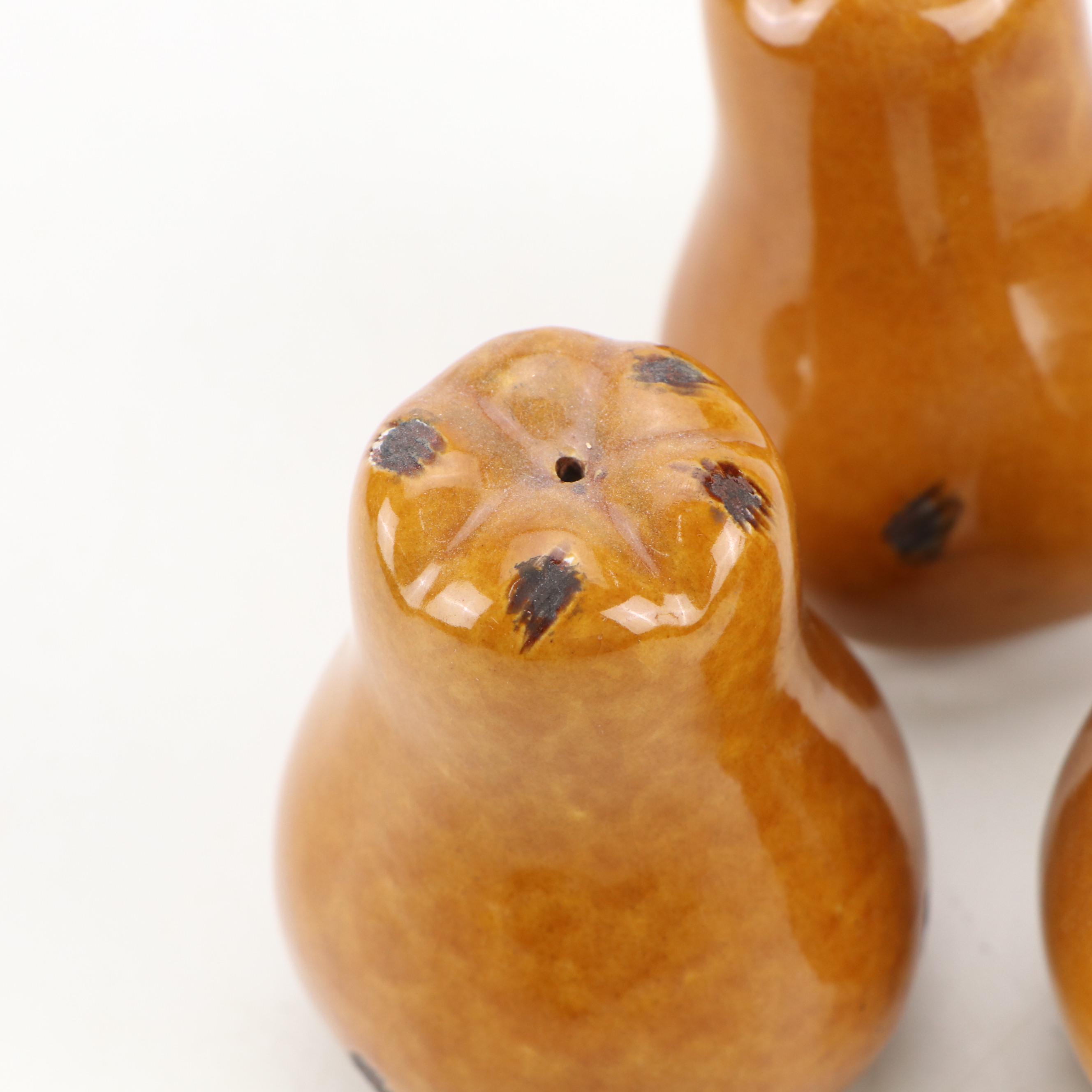 Ceramic Pumpkin Tureen with Wire Baskets and Other Décor