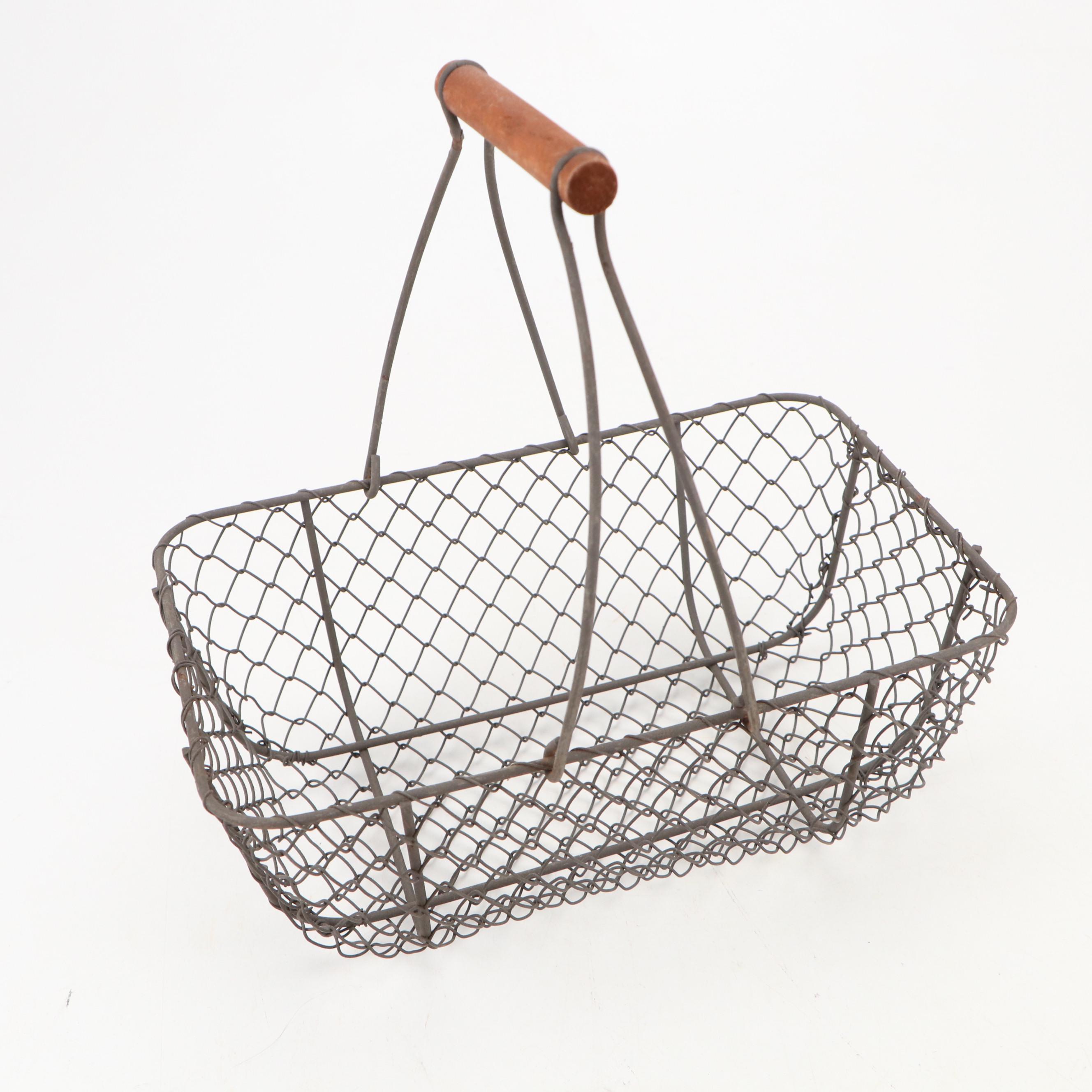 Ceramic Pumpkin Tureen with Wire Baskets and Other Décor