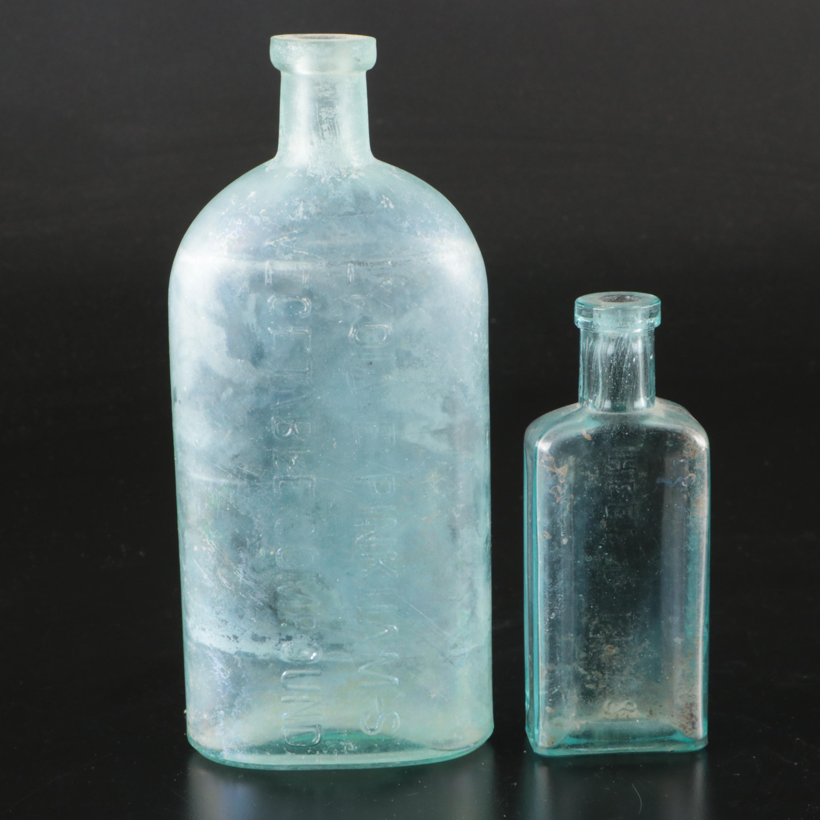 Lincoln Bank Bottle, Beaker Style Pitcher, and Other Glass Bottles and Jars
