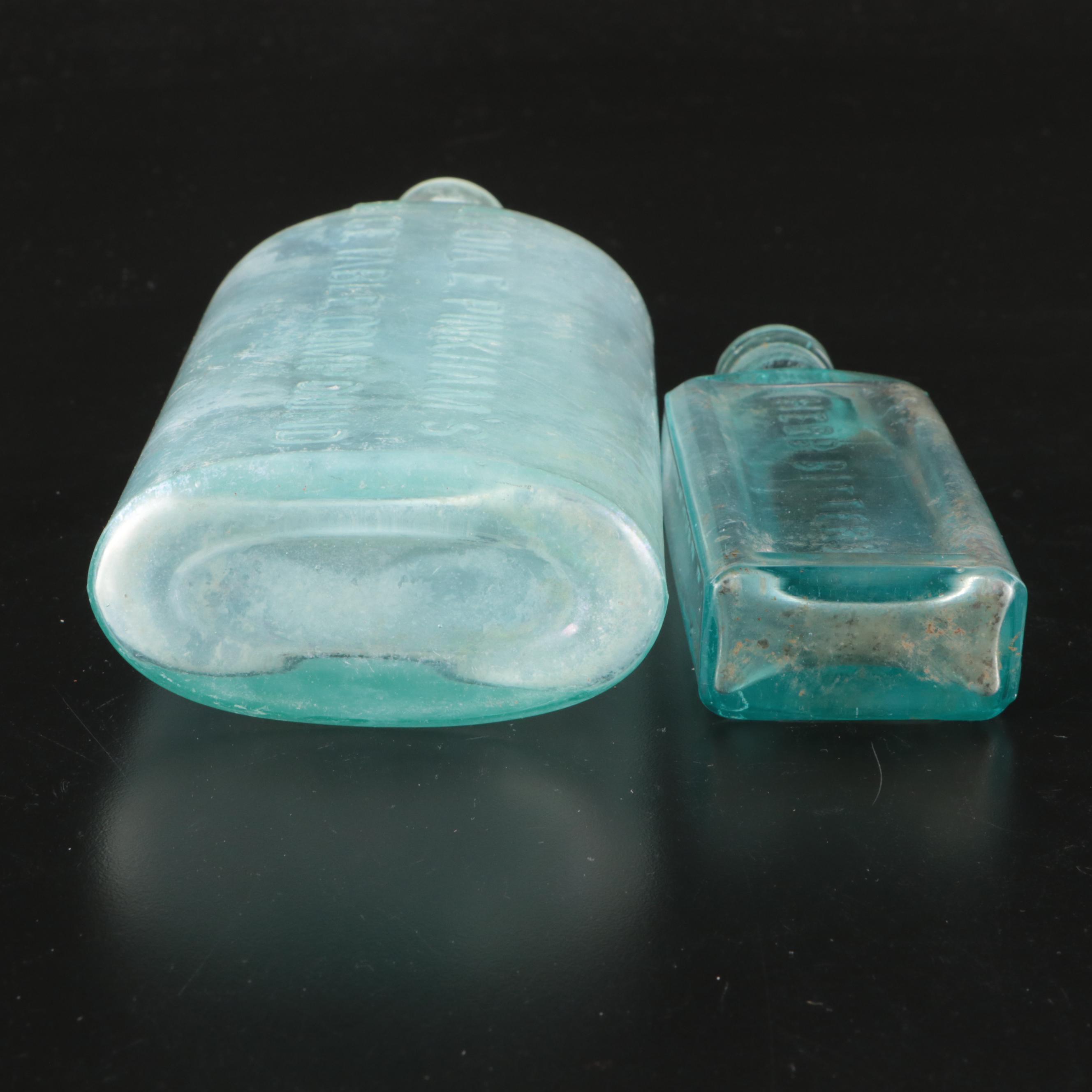 Lincoln Bank Bottle, Beaker Style Pitcher, and Other Glass Bottles and Jars