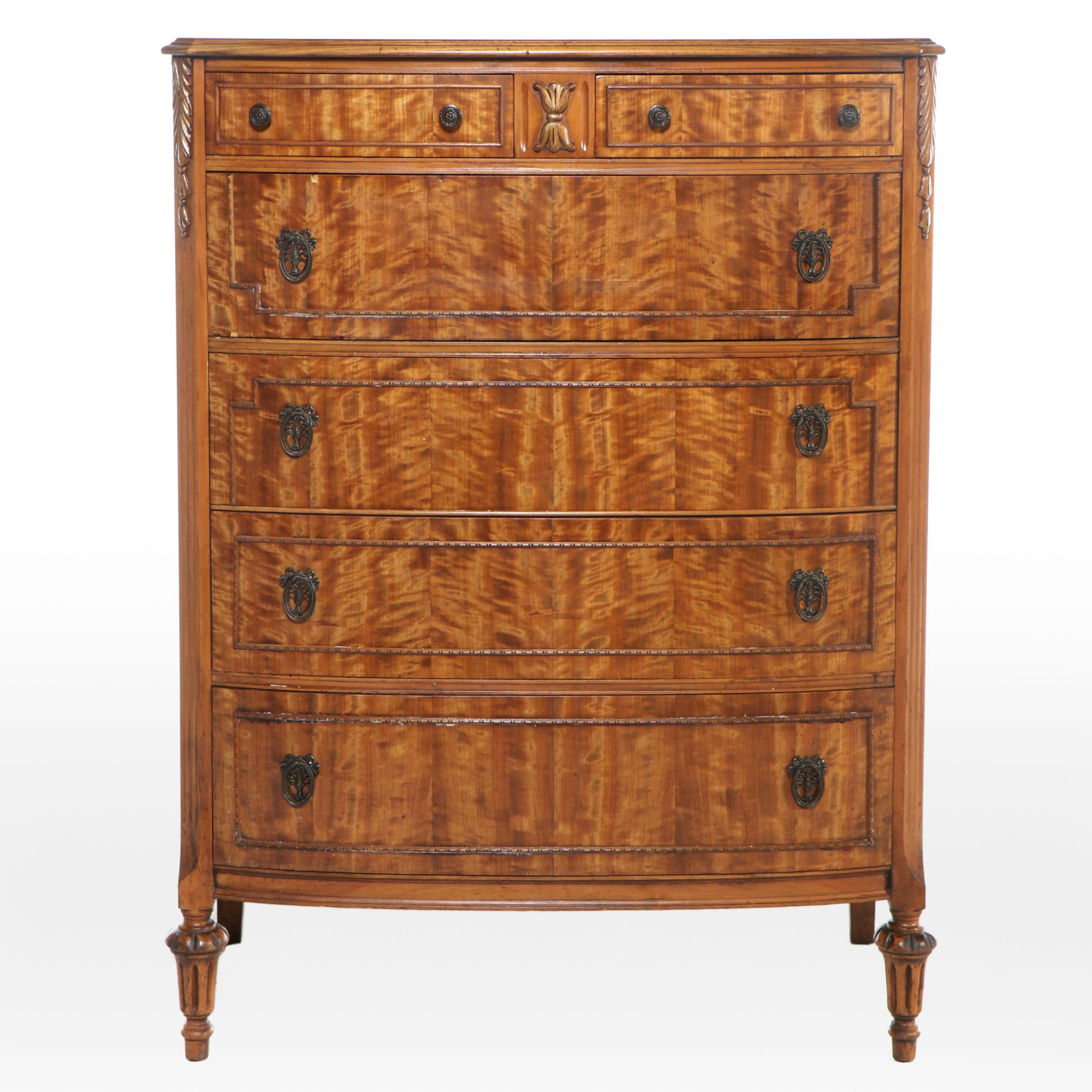 Hepplewhite Style Satinwood Chest of Drawers, Early to Mid-20th Century