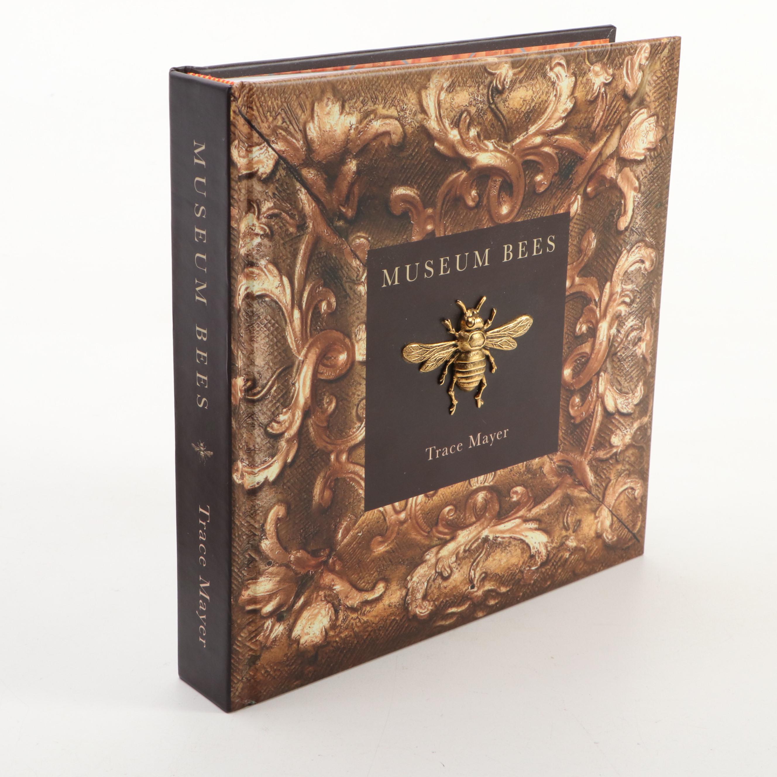 Signed "Museum Bees" by Trace Mayer with Framed Gilt Metal Museum Bees