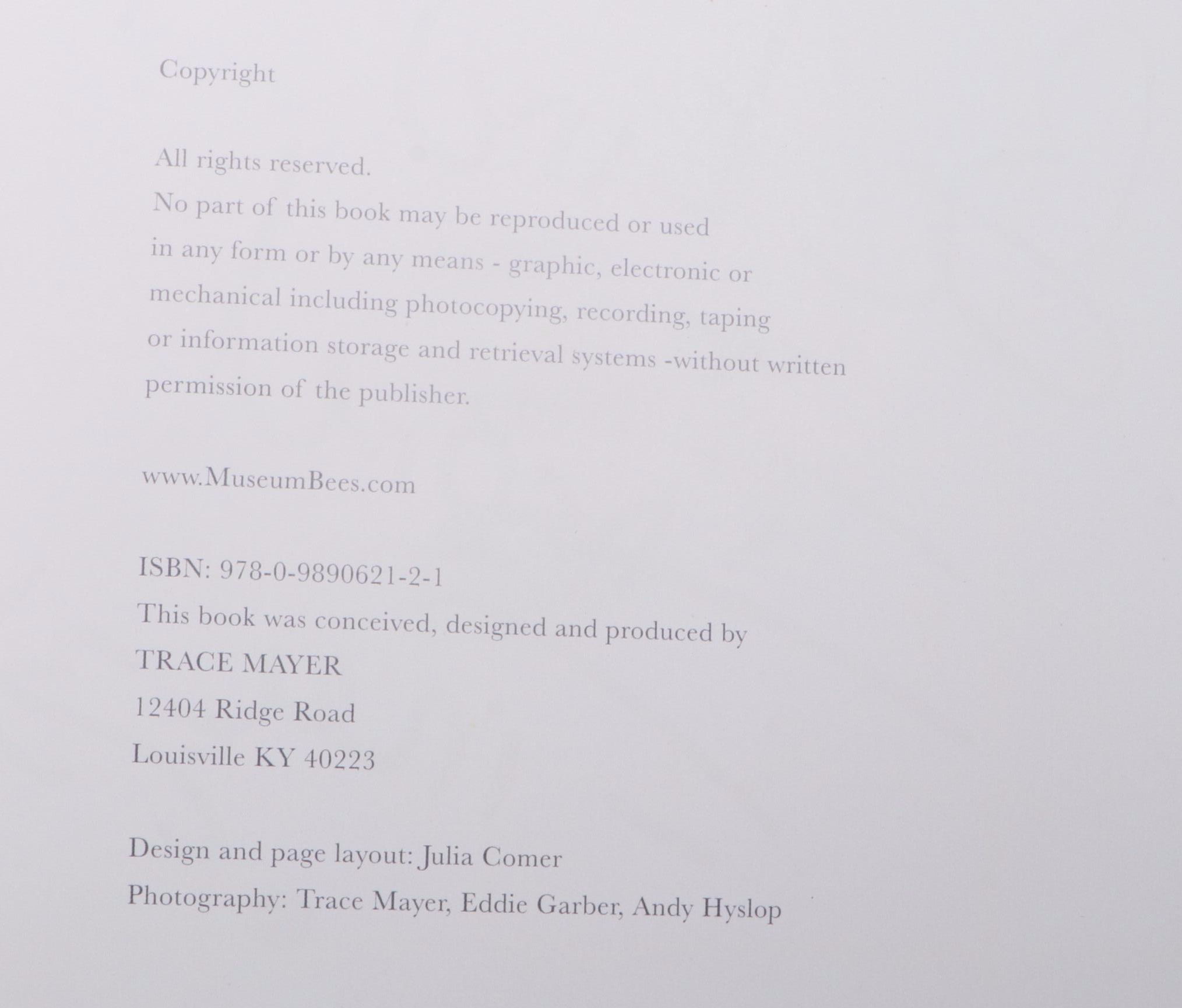 Signed "Museum Bees" by Trace Mayer with Framed Gilt Metal Museum Bees