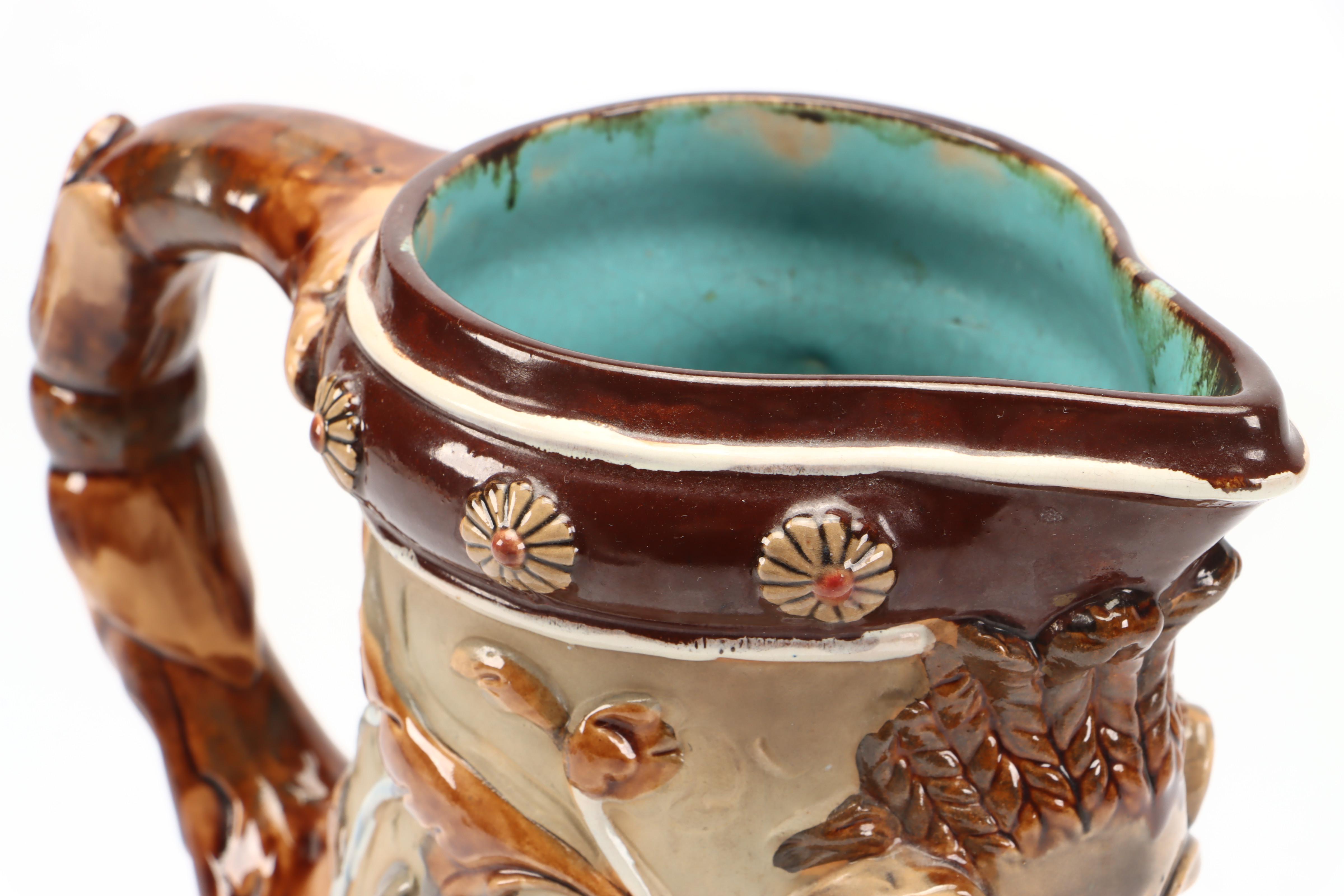 Wilhelm Schiller & Son Gothic Majolica Vase, Late 19th/Early 20th Century