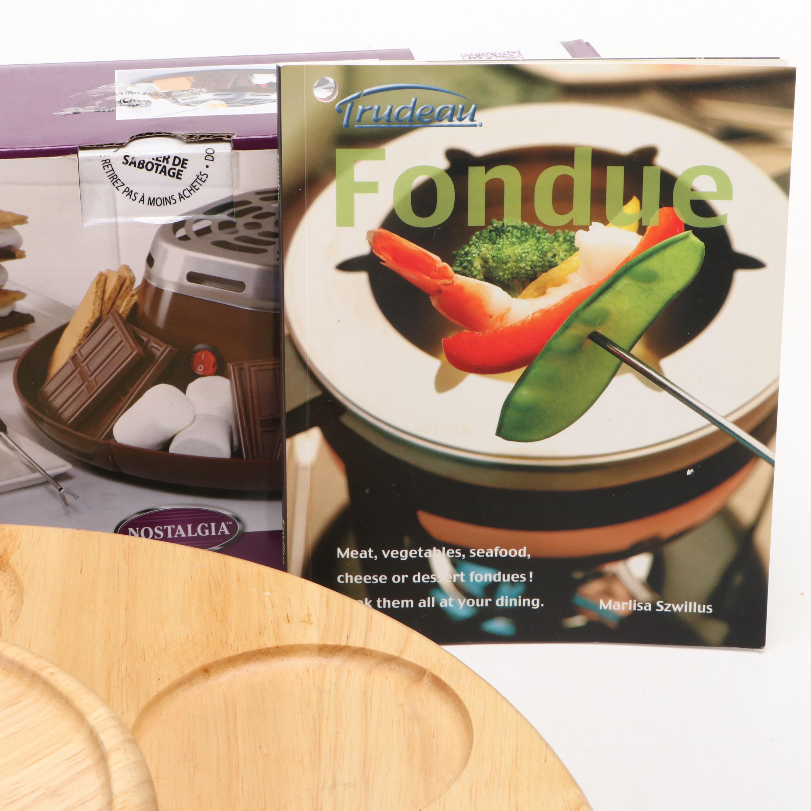 Shafford and Other Ceramic Plates with Lazy Susan, Smores Kit and More